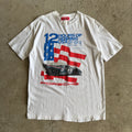 80s Porsche Limited 12 Hours of Sebring White Victory Poster T Shirt (XL)