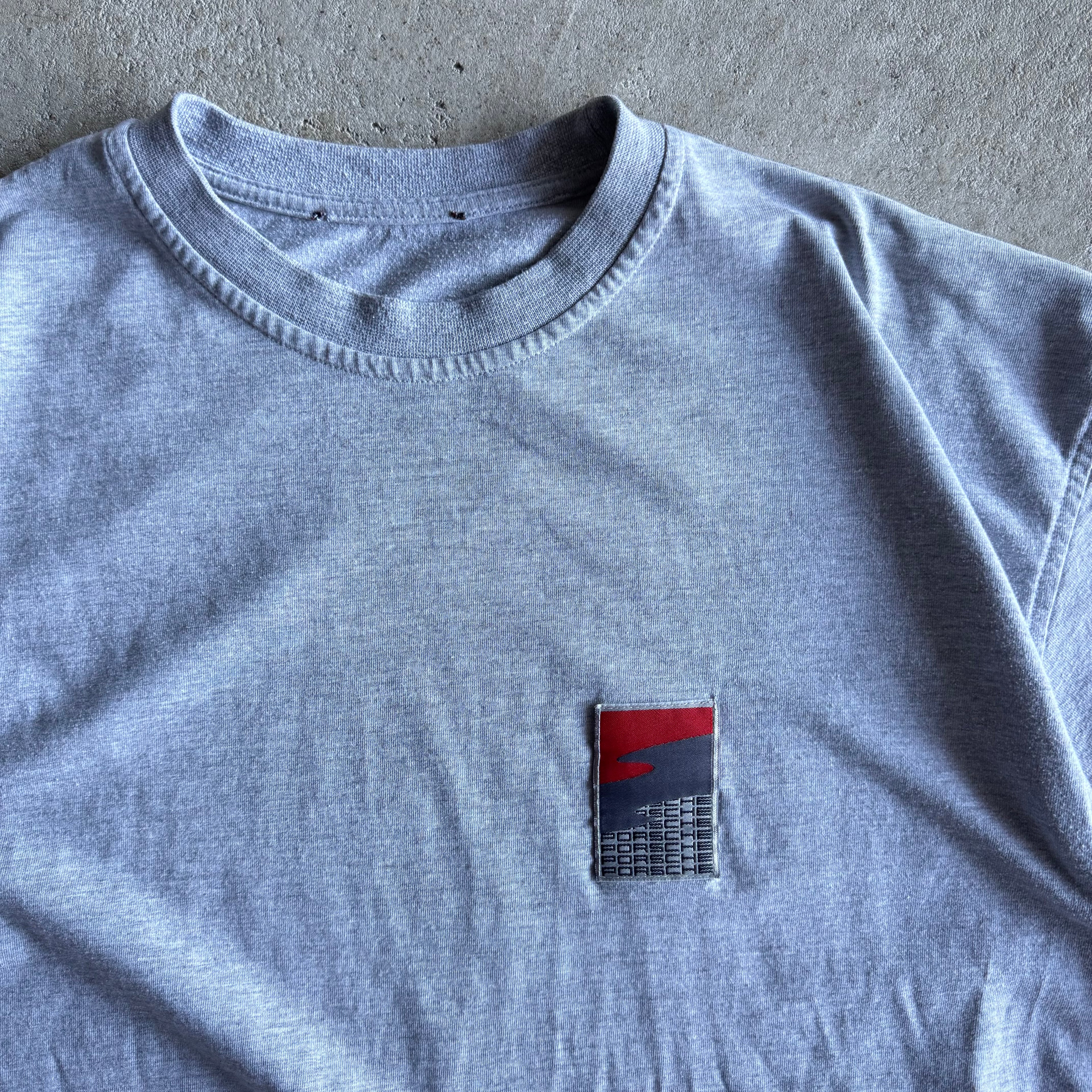 1995 Porsche Selection Motorsport Script Wave Grey T Shirt (XL)