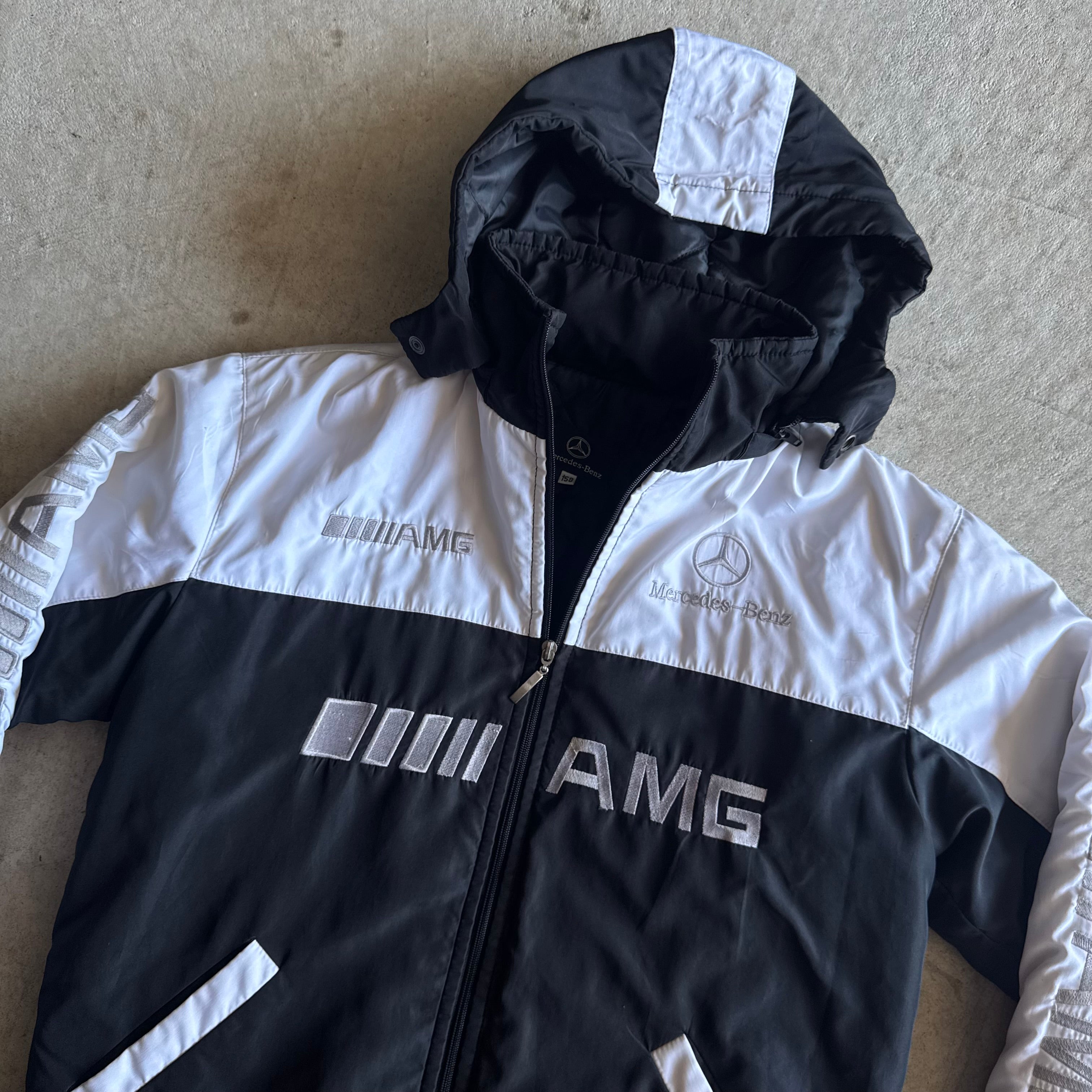 90s Mercedes AMG D2 Black White Jacket (S)