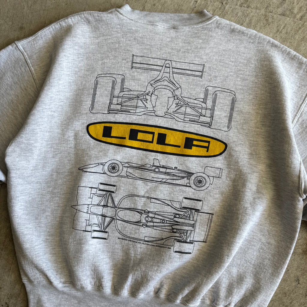 90s Lola Formula 1 F1 Racing Grey Crewneck Sweater (XL)