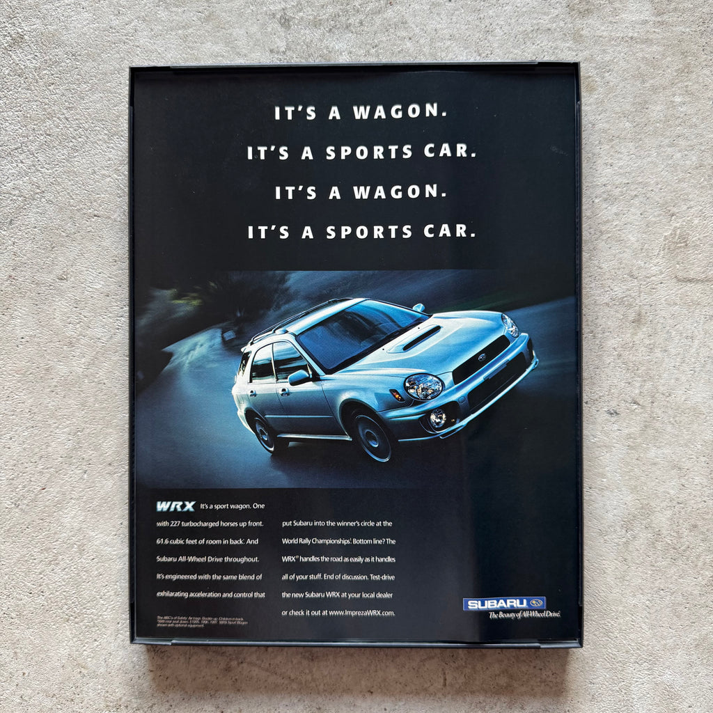 2000s Subaru Impreza WRX Wagon Framed Advertisement
