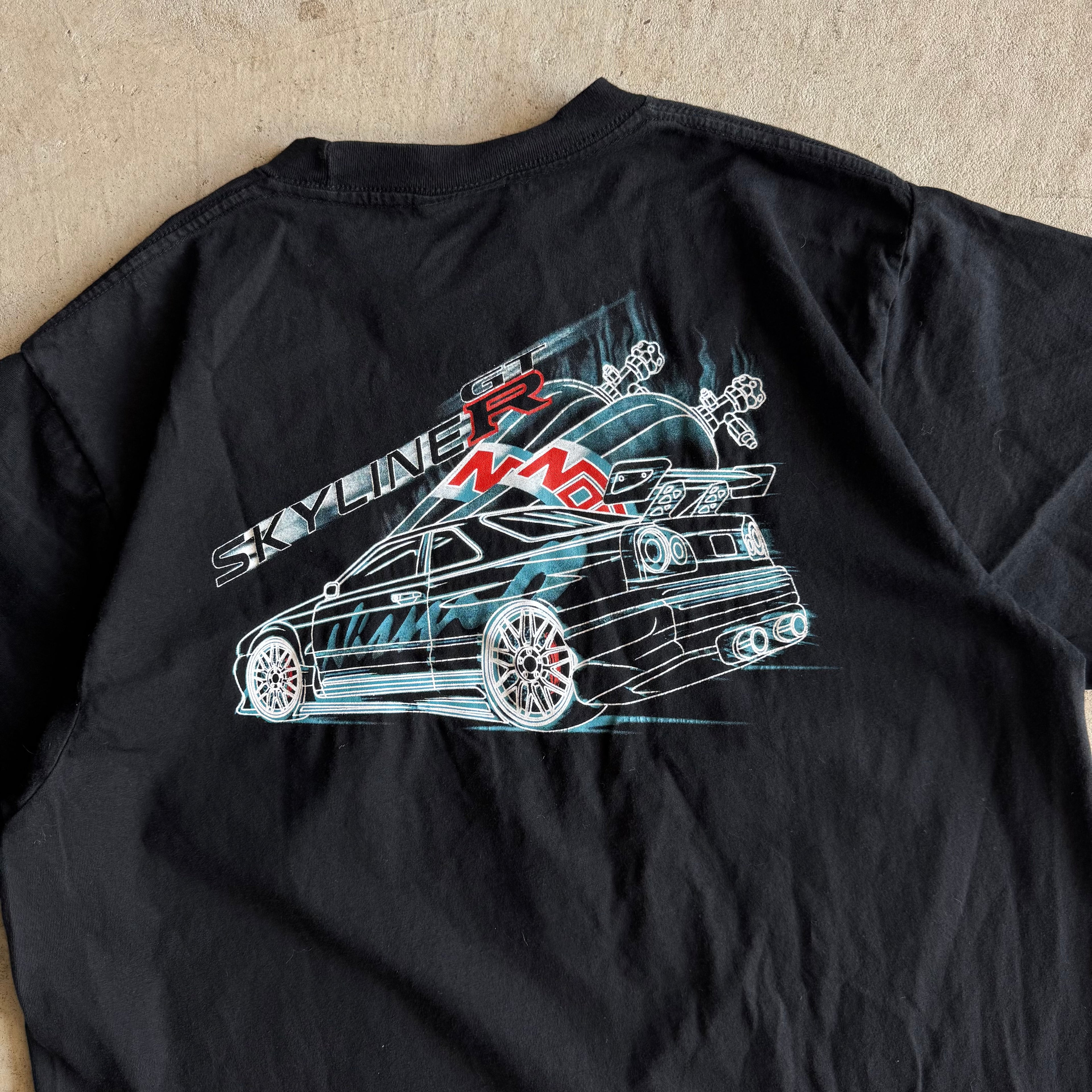 90s Nismo Nissan Skyline GT-R R34 Black T Shirt (L)