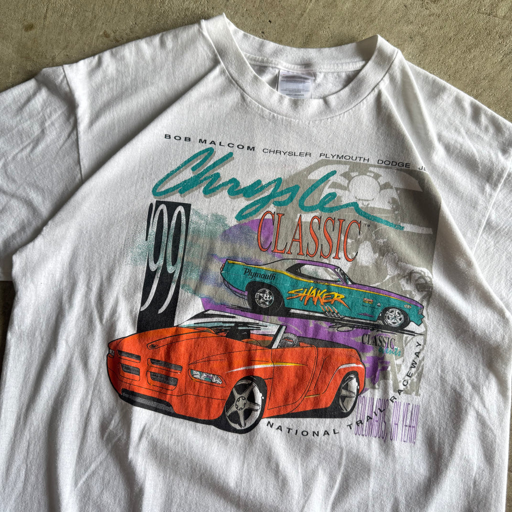 1999 Norwalk Raceway Chrysler Classic Mopar White T Shirt (L)