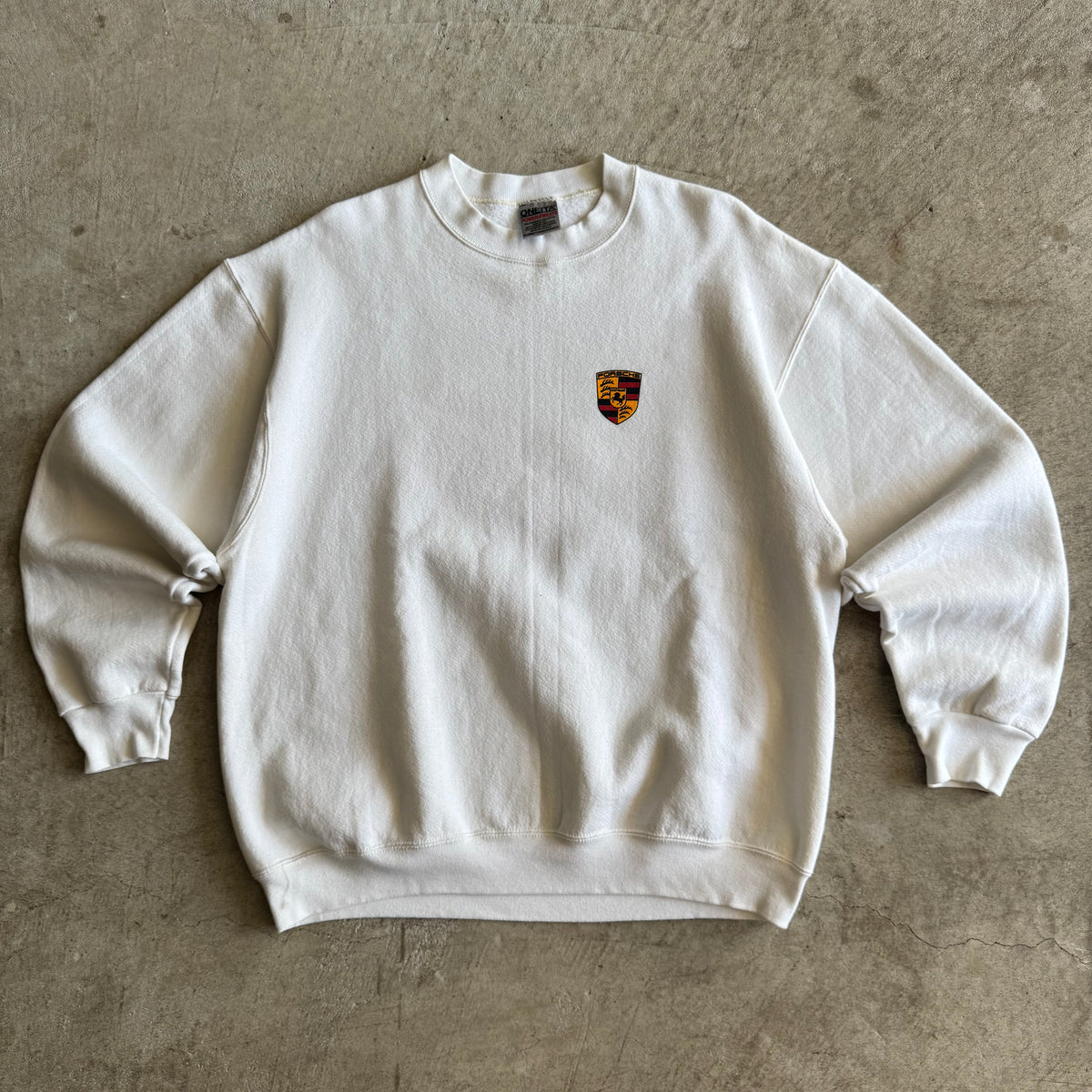 90s Porsche Carrera 993 White Crewneck Sweater (XL)