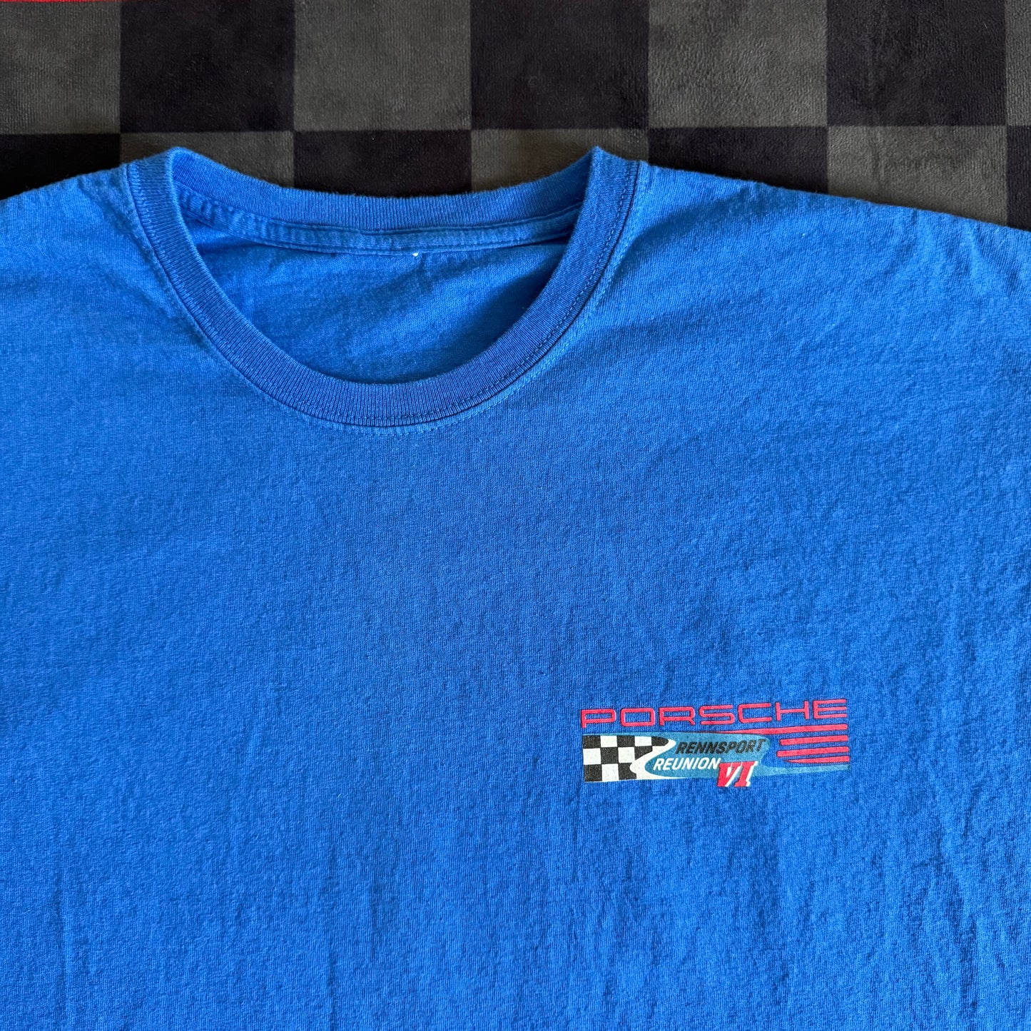 2018 Porsche Rennsport Reunion Laguna Seca Blue T Shirt XXL