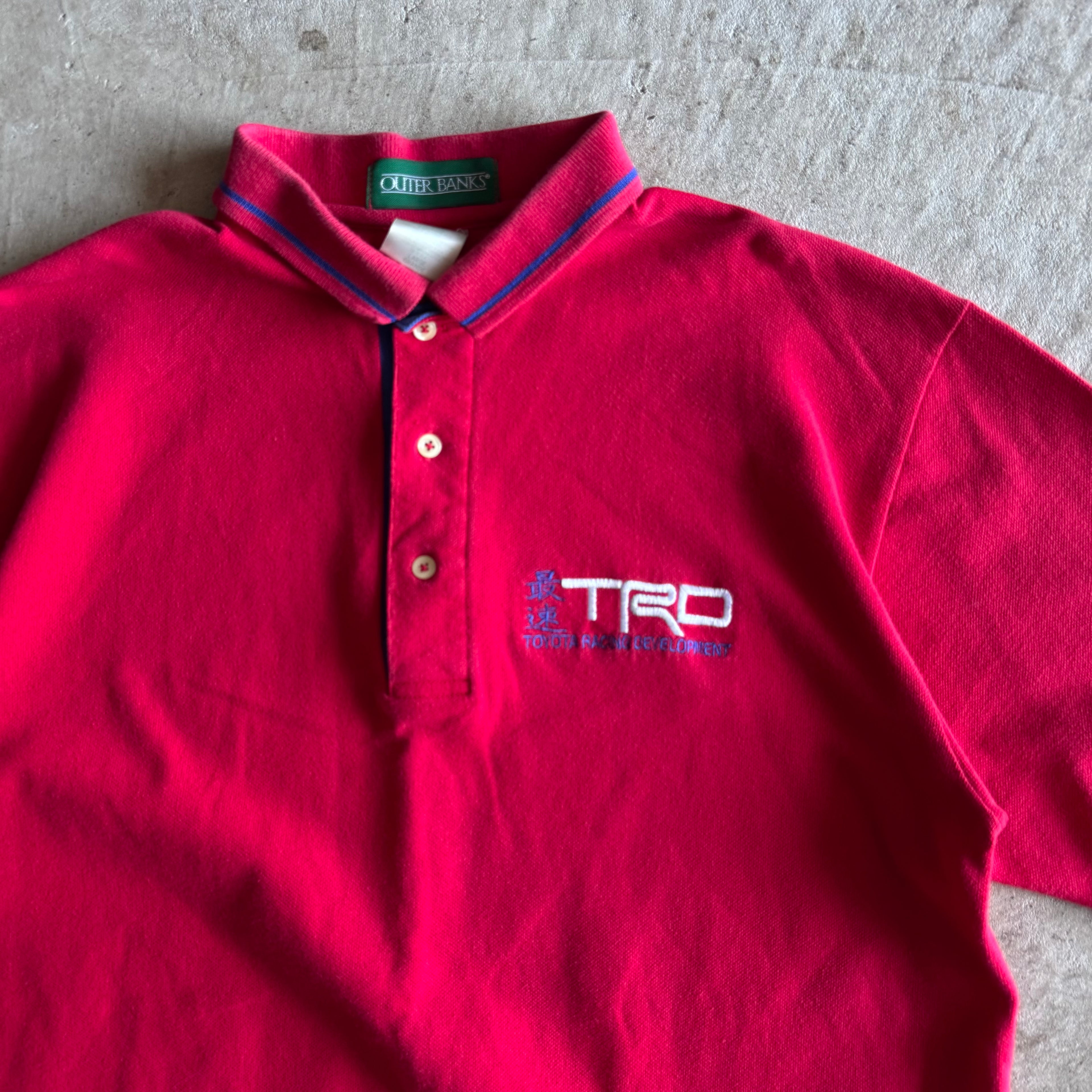90s Toyota TRD Kanji Logo Embroidered Polo Shirt (L)
