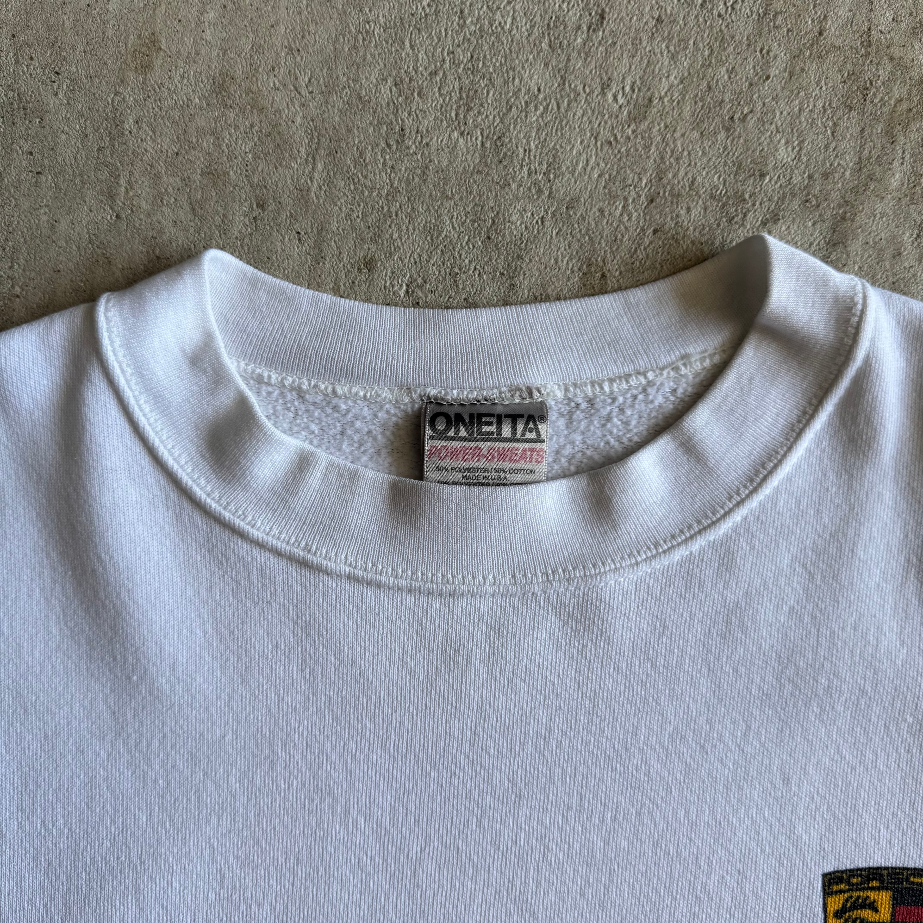 90s Porsche 993 Carrera White Crewneck Sweater (L)