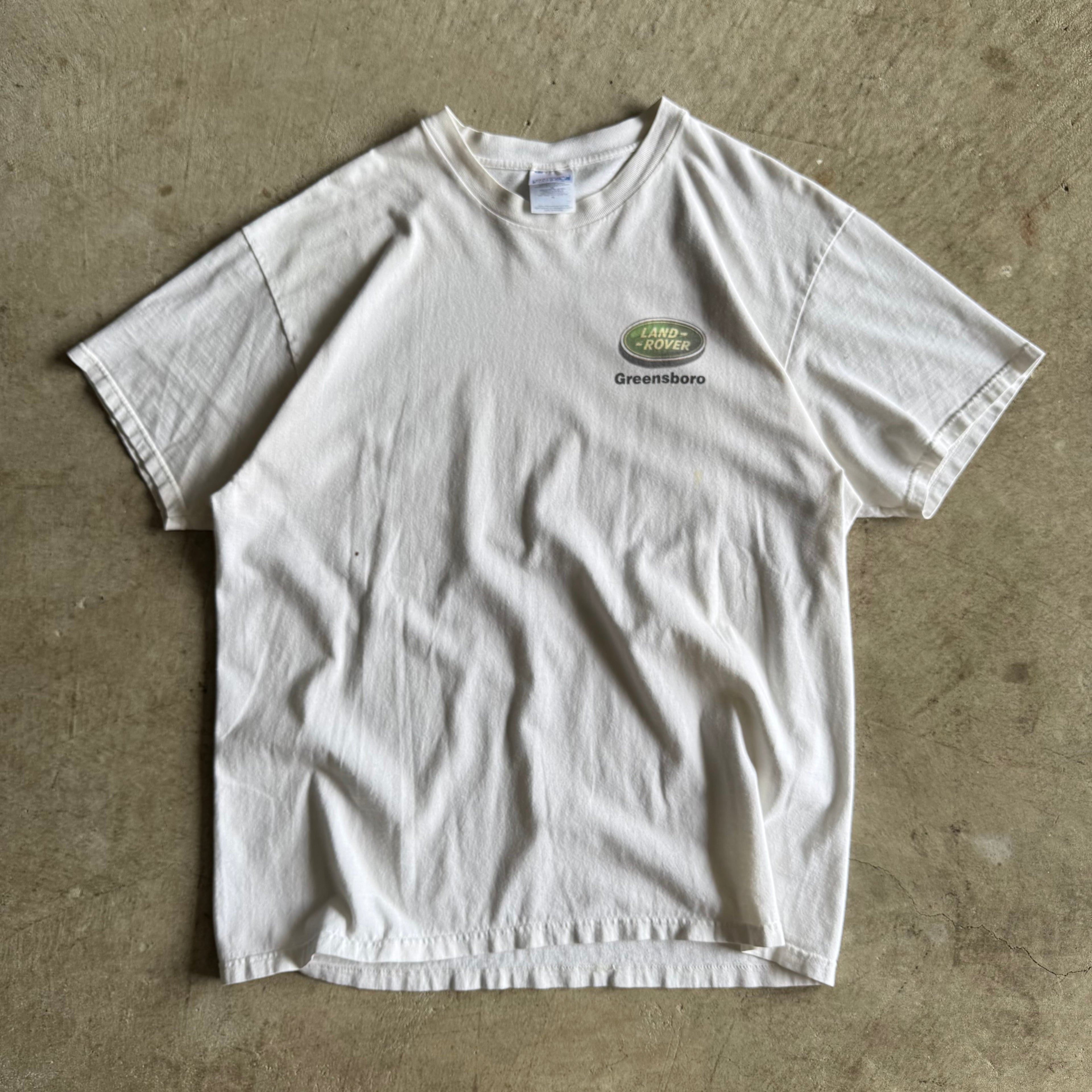 Vintage 90s Land Rover Greensboro White T Shirt Size XL