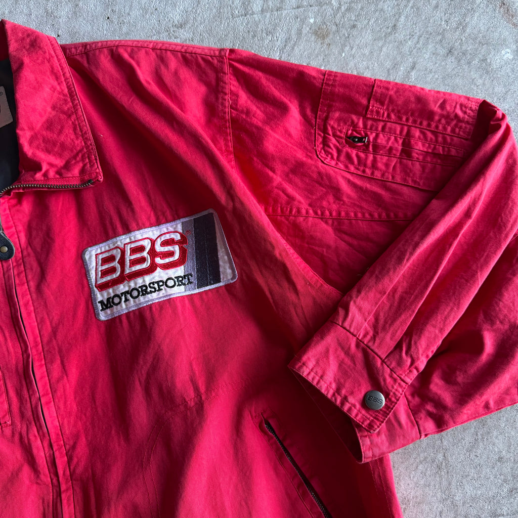 90s BBS Motorsport Ferrari Scuderia Red Coach Jacket (L)