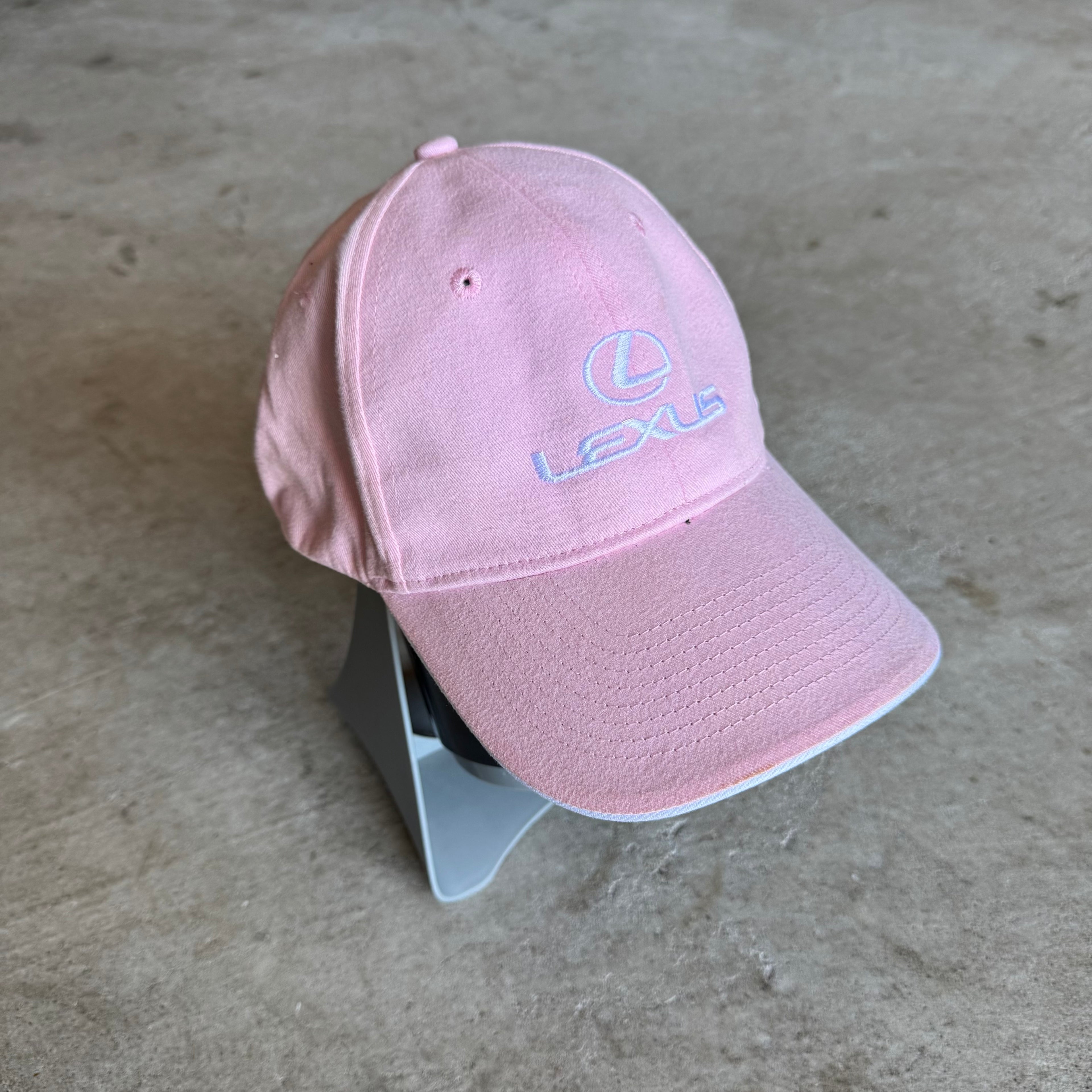 90s Lexus White Pink Strapback Hat