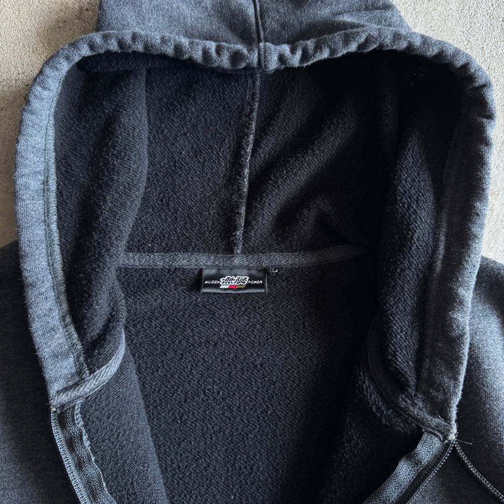 90s Mugen Power Honda Racing Grey Hooded Jacket (L)