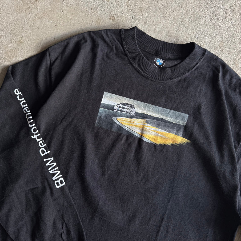 2000s BMW Performance Box Logo Black Longsleeve Shirt (L)