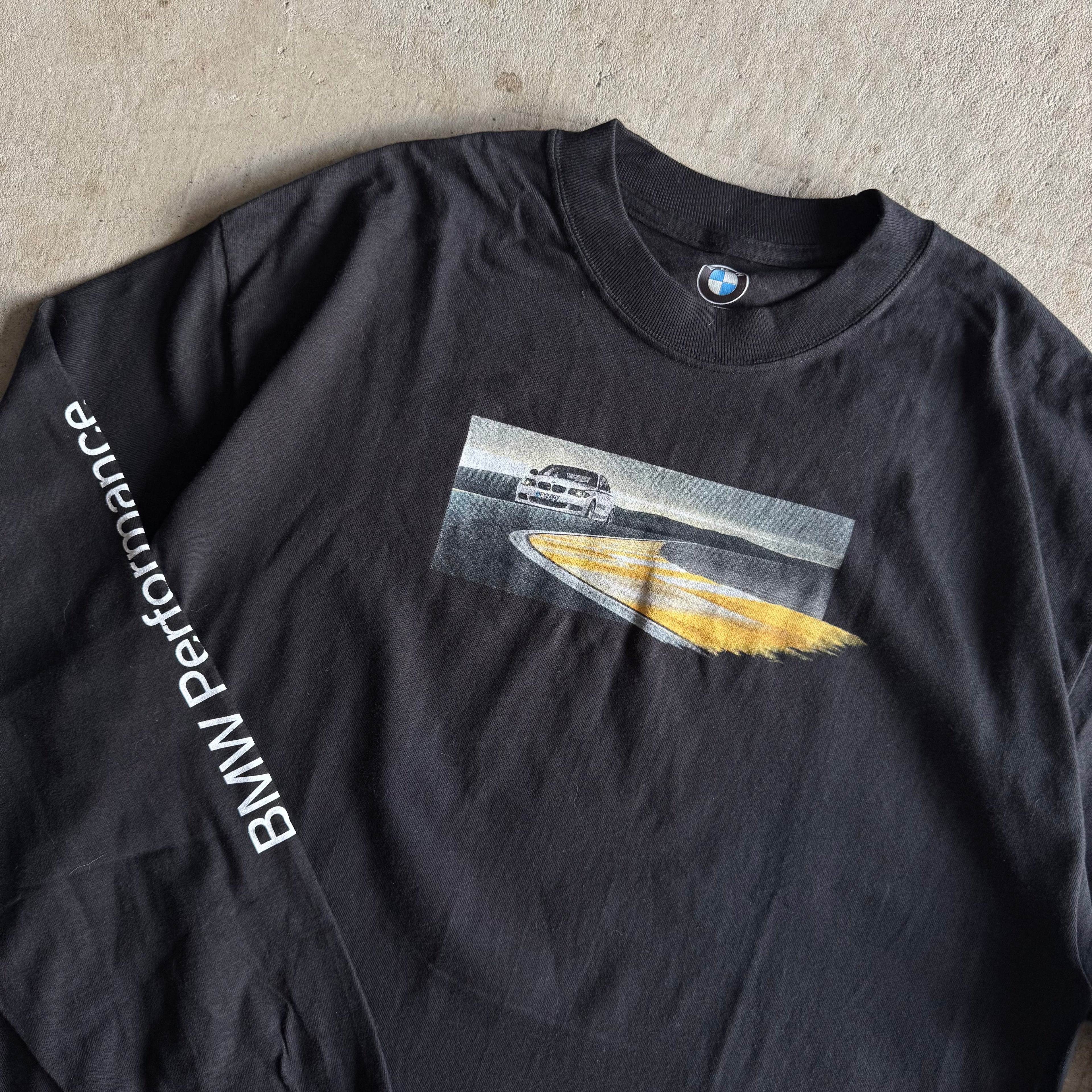 2000s BMW Performance Box Logo Black Longsleeve Shirt (L)
