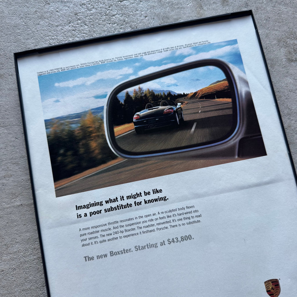 2005 Porsche Imagining What it Might Be Like Framed Advertisement