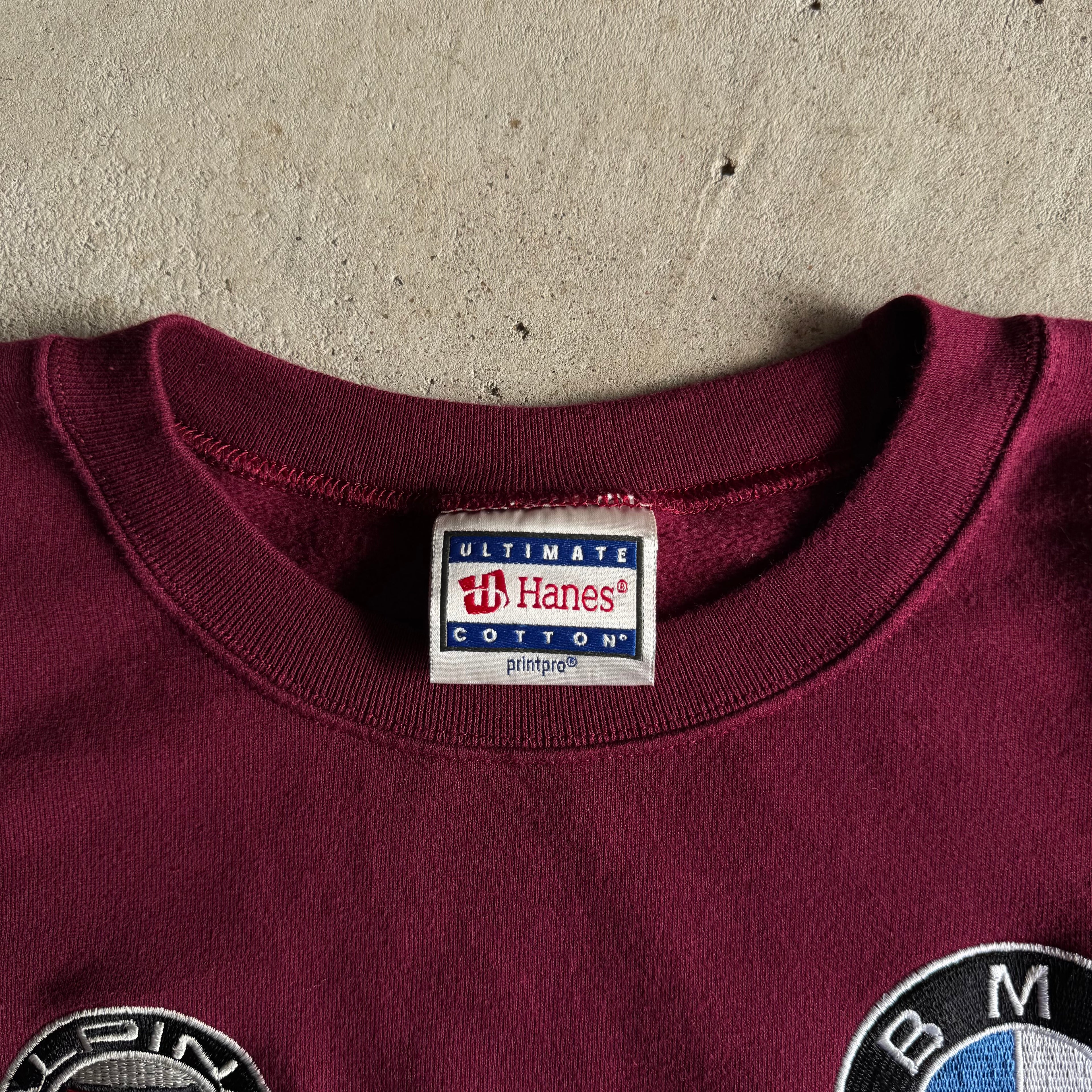 90s BMW Alpina Motorsports Burgundy Crewneck Sweater (M)