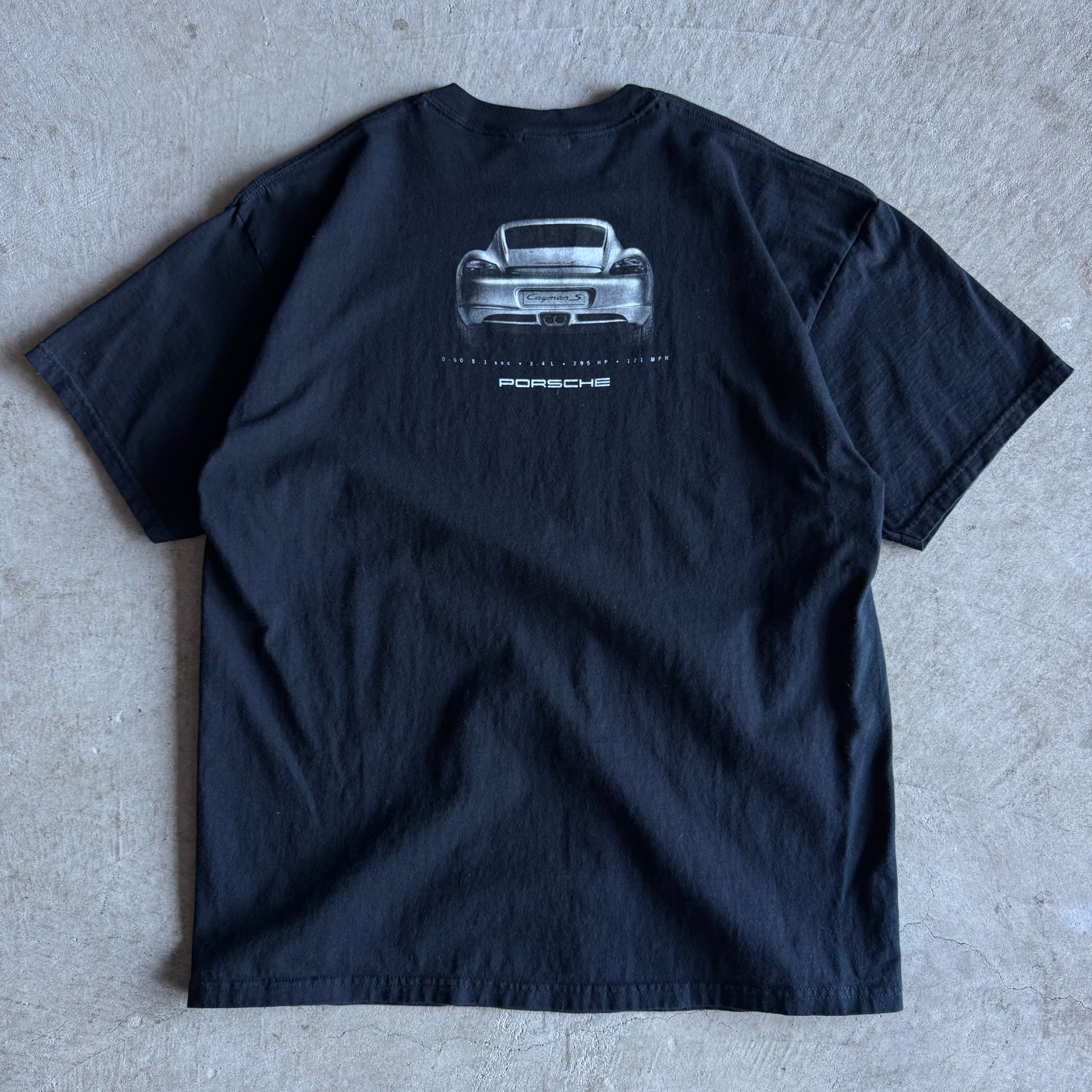 2000s Porsche Cayman Stir Things Up Black T Shirt (XL)
