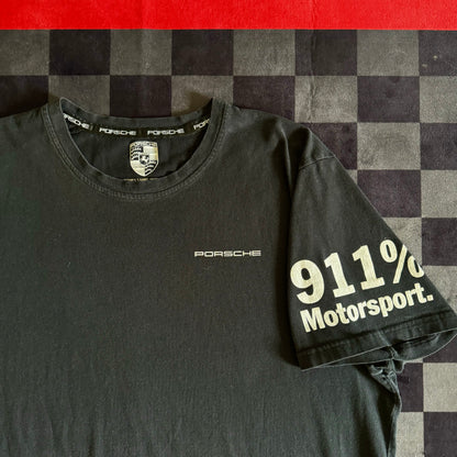 Porsche 991 RSR 911% Motorsport Black T Shirt Large