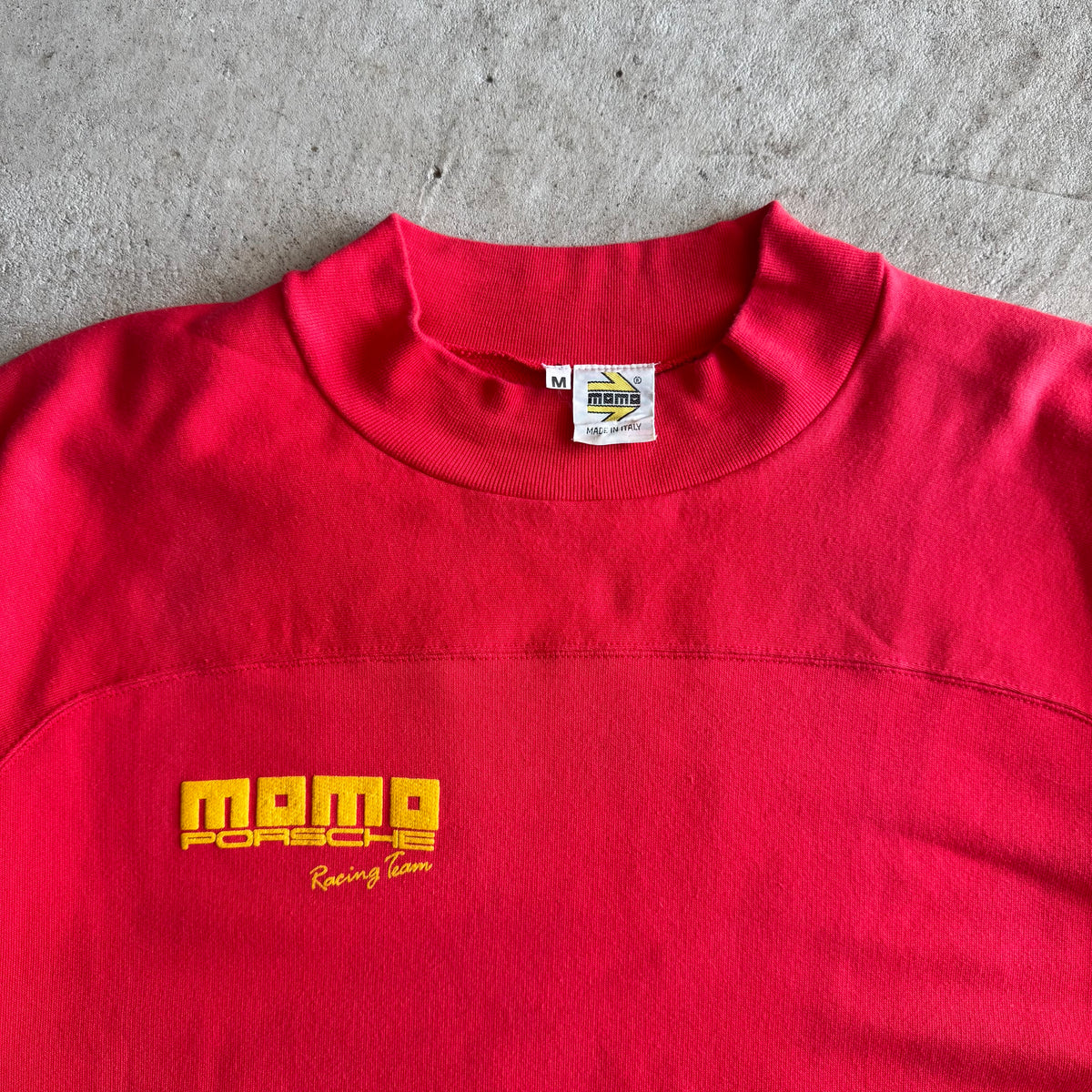 80s Porsche MOMO Racing Team Red Crewneck Sweater (M)