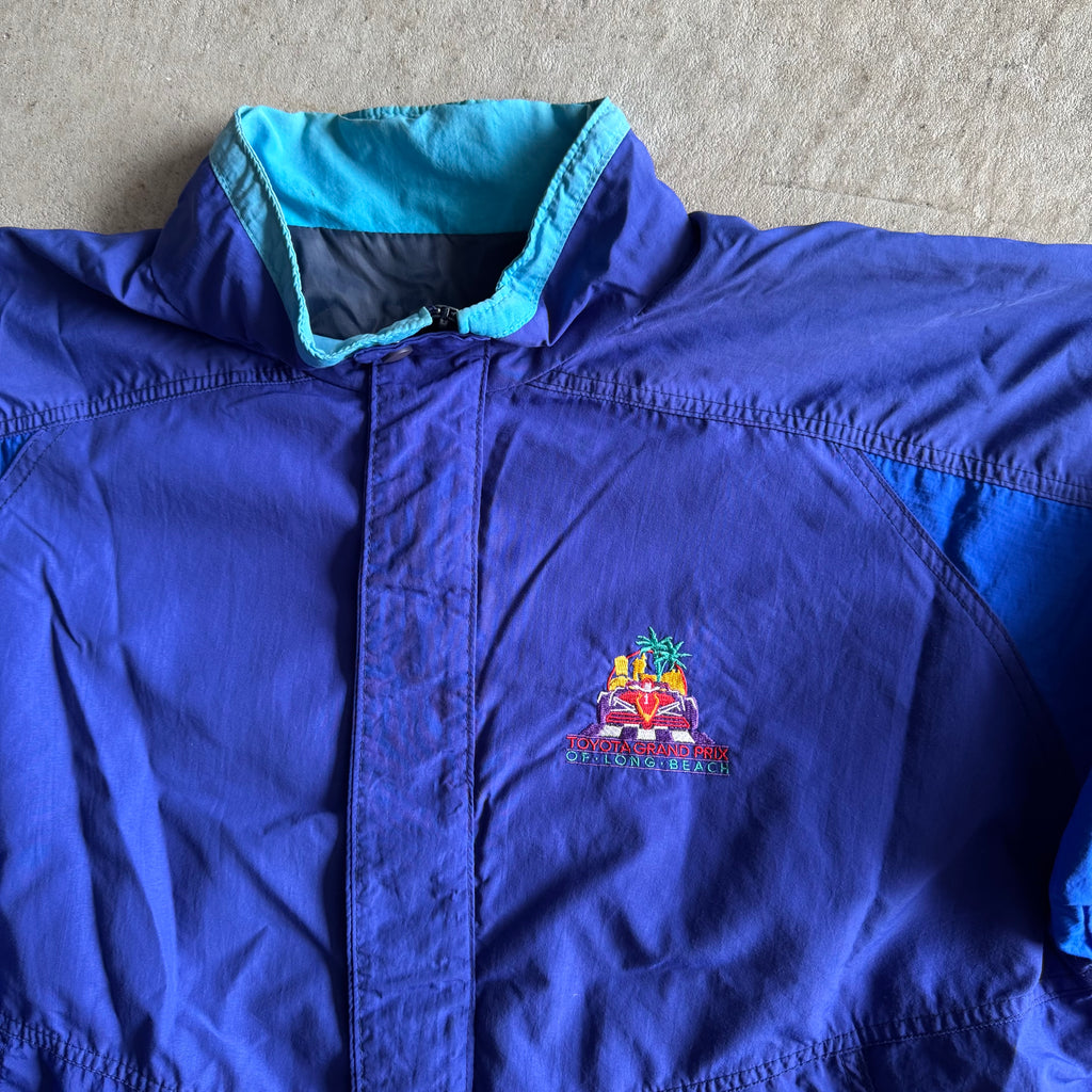 Vintage 1999 Toyota Grand Prix of Long Beach CART Blue Jacket Size Large