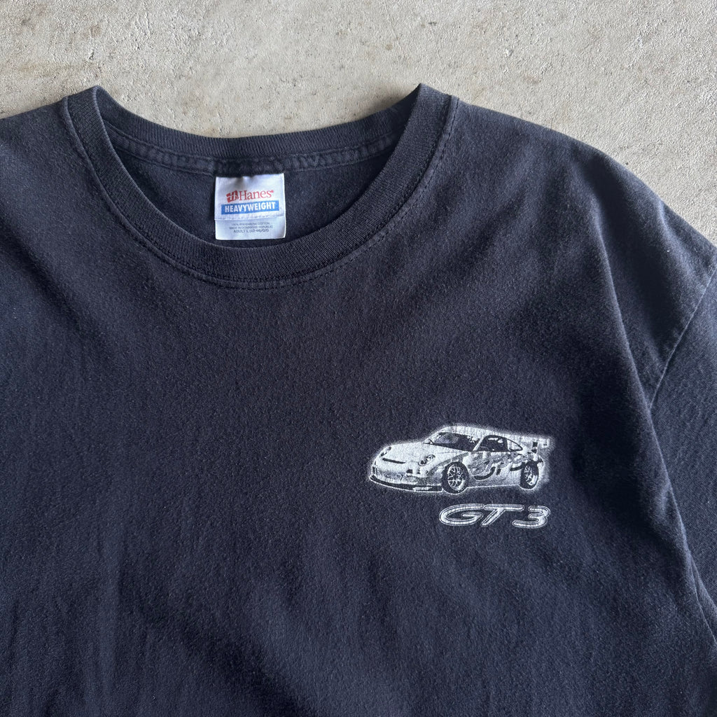 2000s Porsche Motorsport 997 GT3 Cup Car Black T Shirt (L)