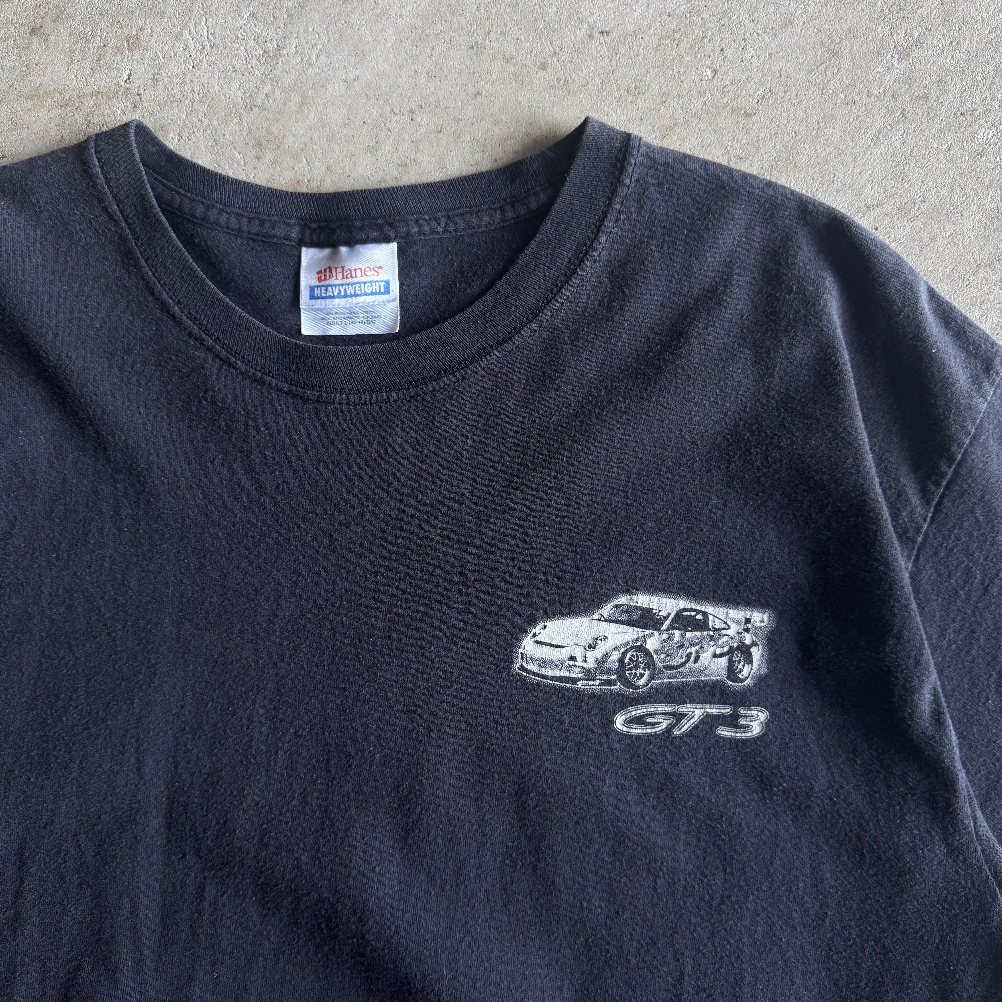 2000s Porsche Motorsport 997 GT3 Cup Car Black T Shirt (L)