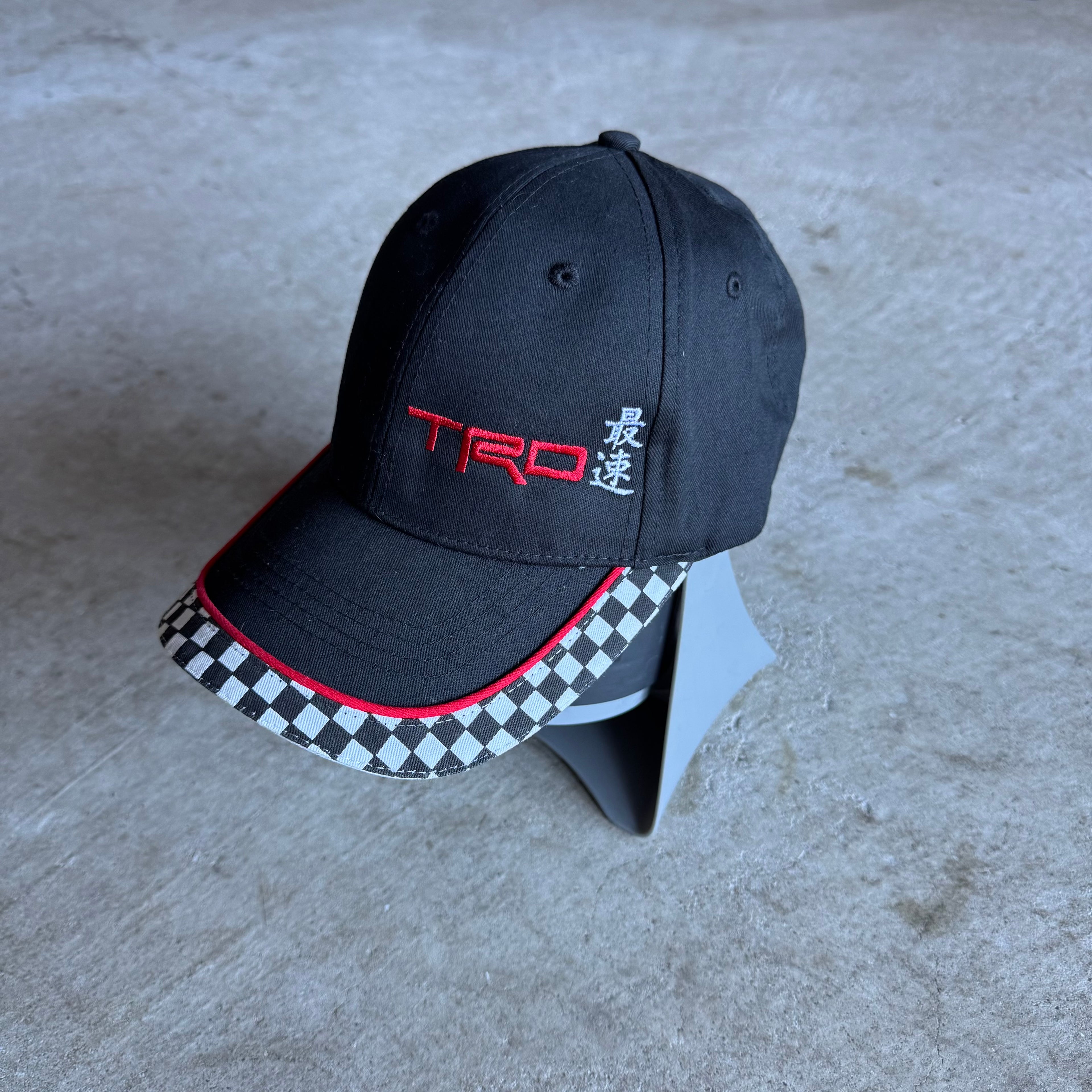 Toyota TRD Kanji Checkered Black Strapback Hat