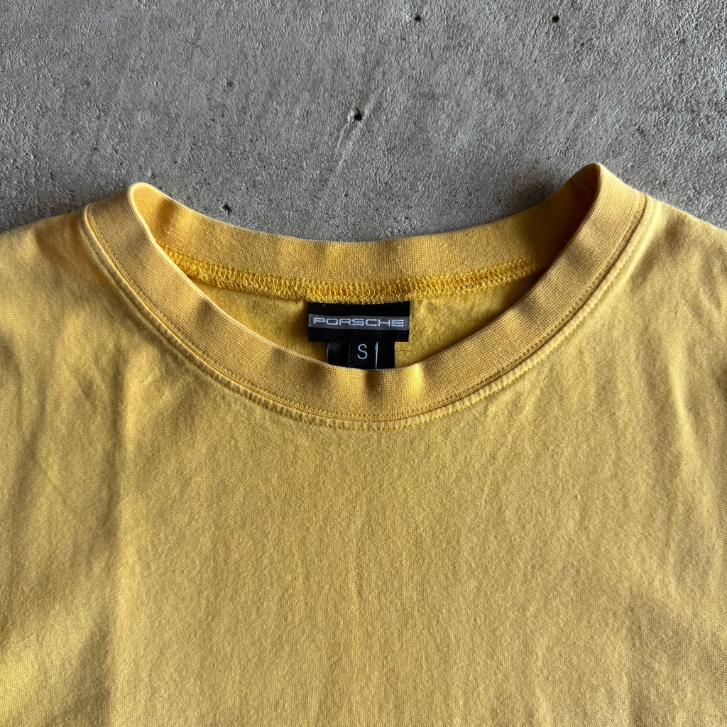 2000s Porsche Selection Spellout Yellow T Shirt (S)