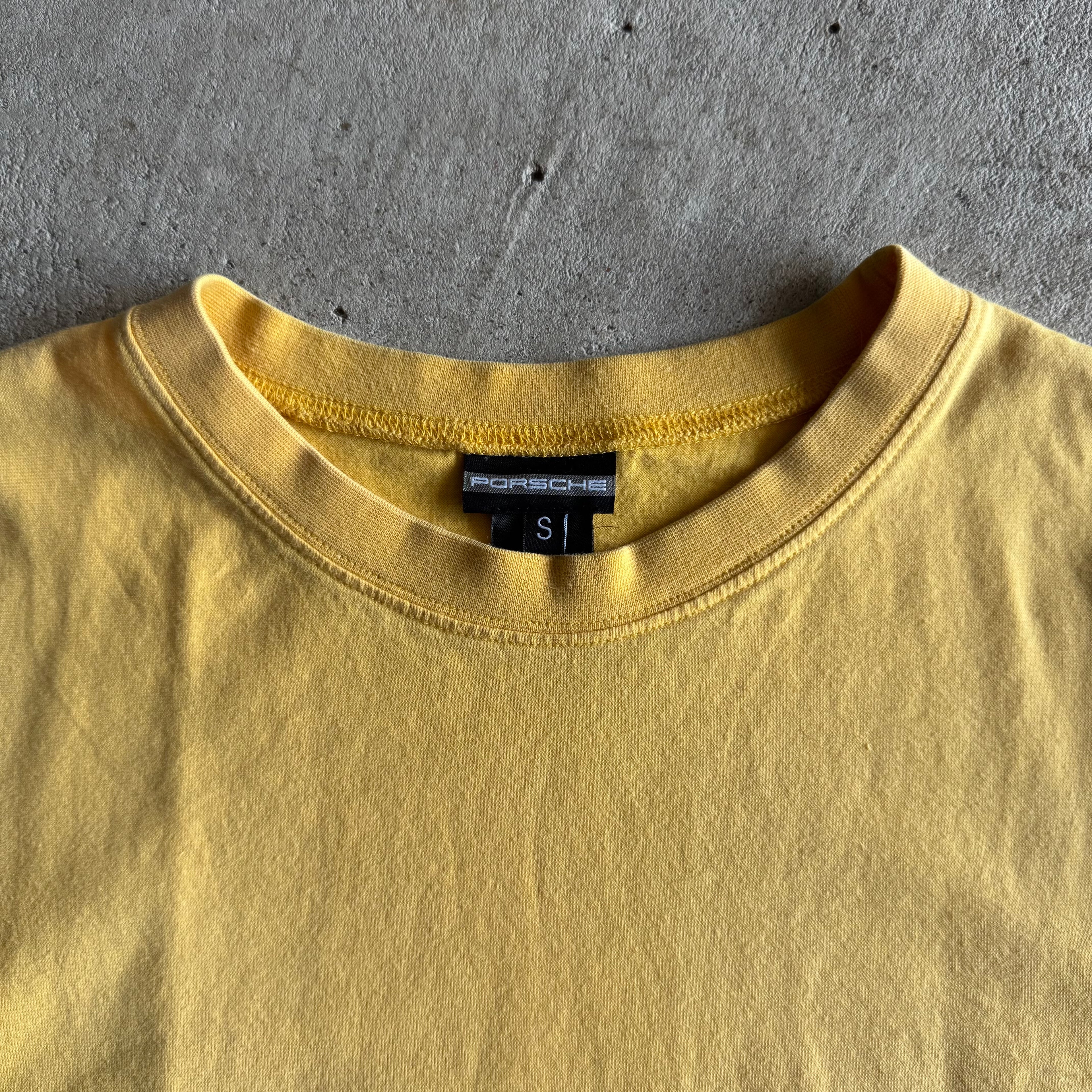 2000s Porsche Selection Spellout Yellow T Shirt (S)
