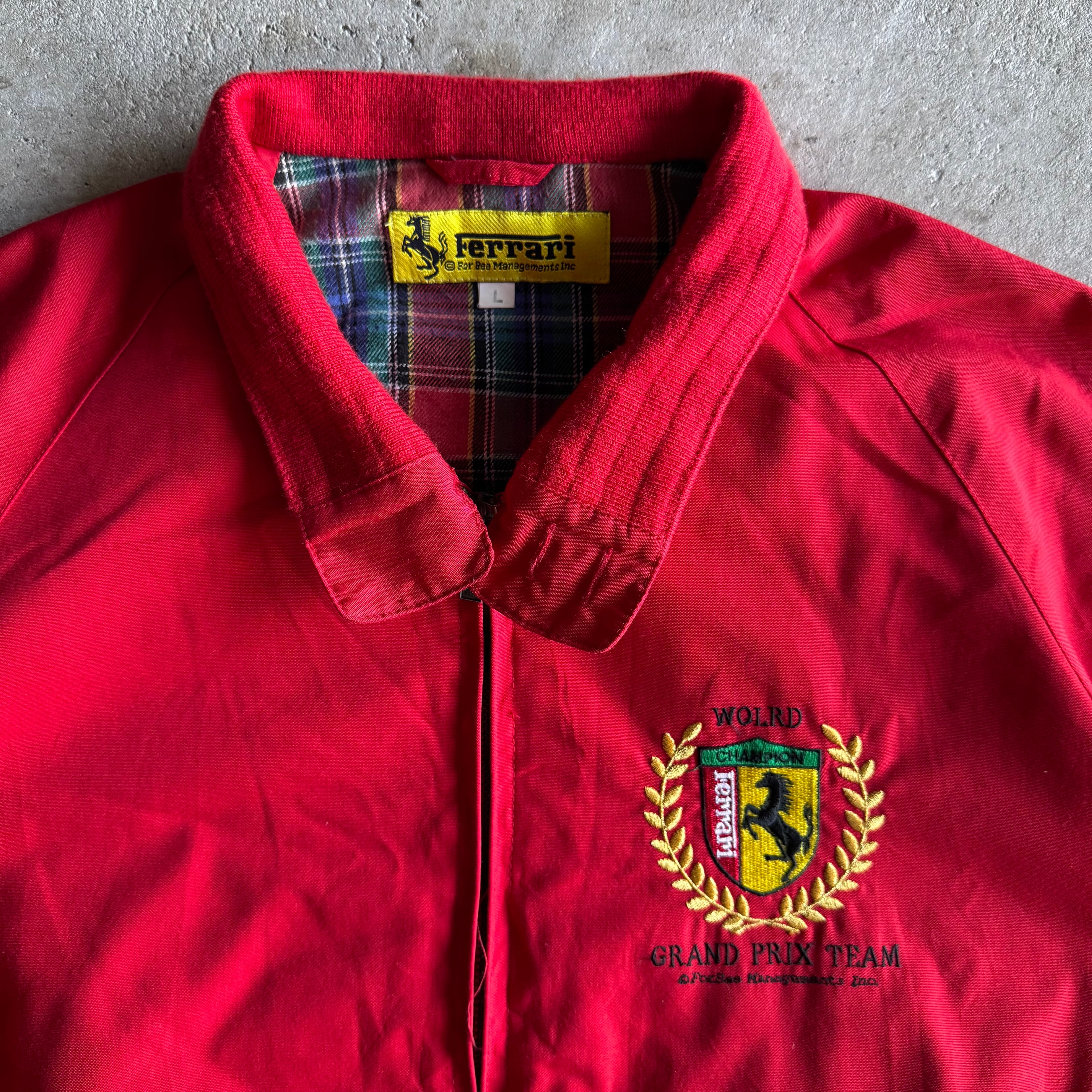 90s Ferrari Grand Prix Team Red Coach Jacket (L)