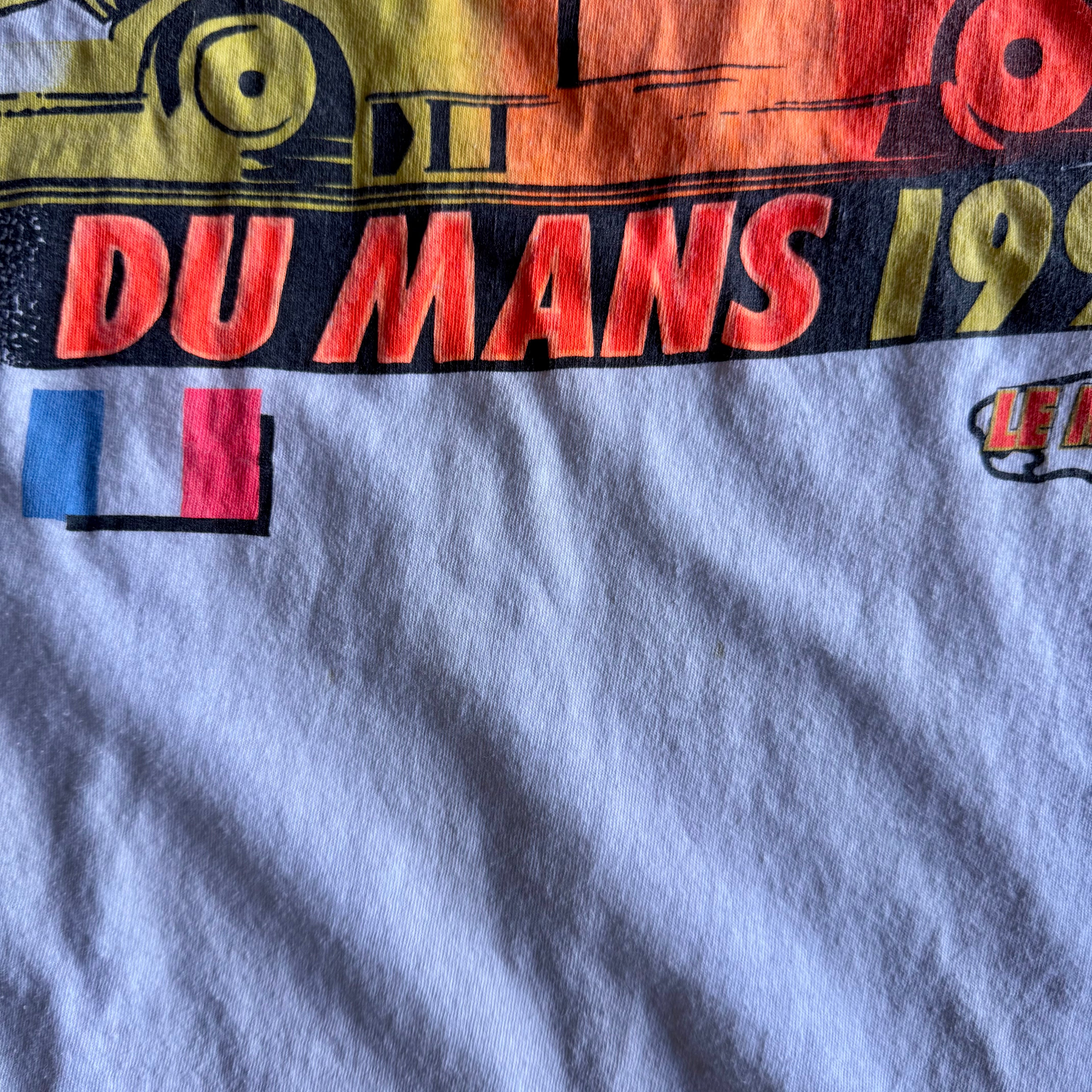 Vintage 1992 24 Heures du Mans White T Shirt Size Medium