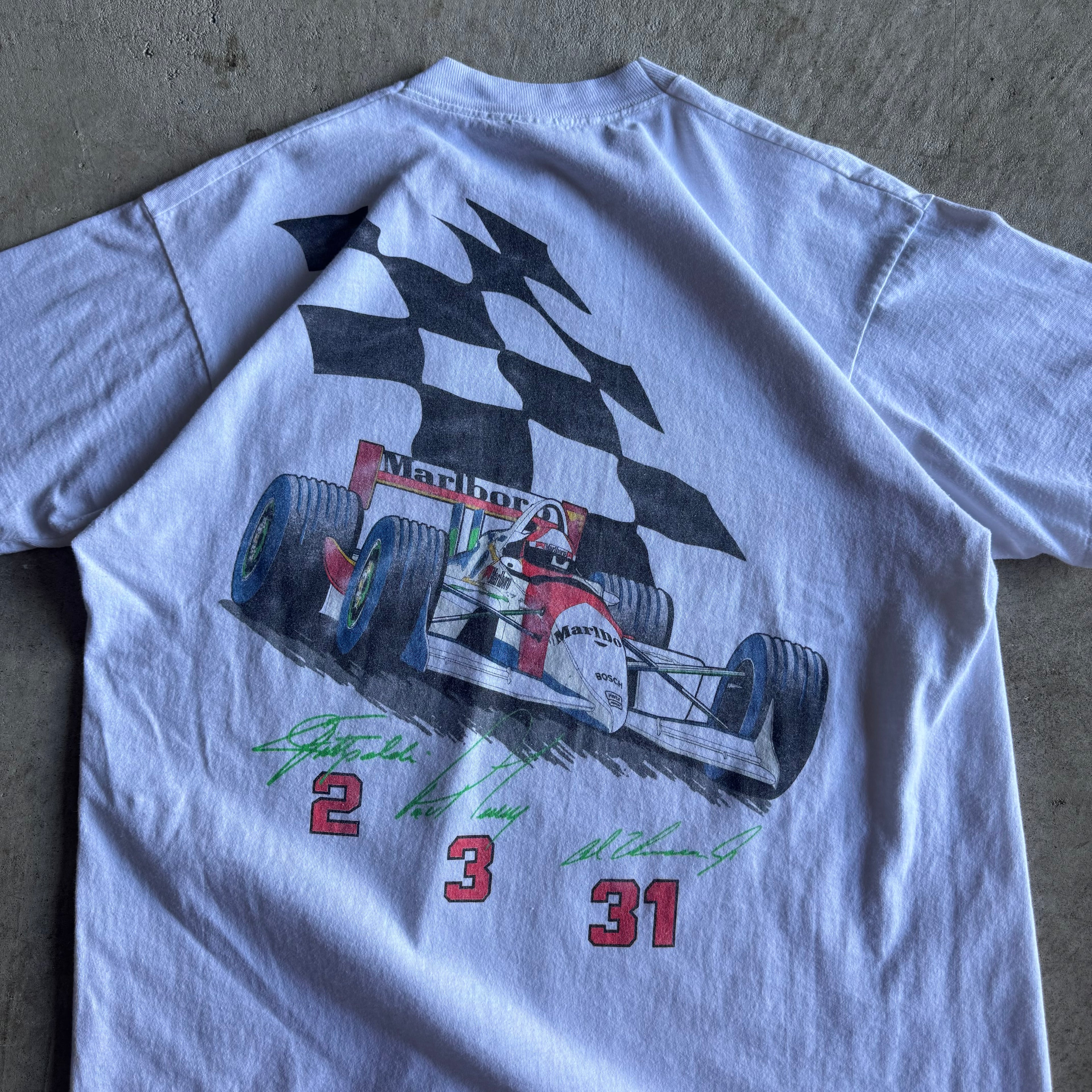 Vintage 90s 1994 Marlboro World Championship Long Beach White T Shirt Size XL