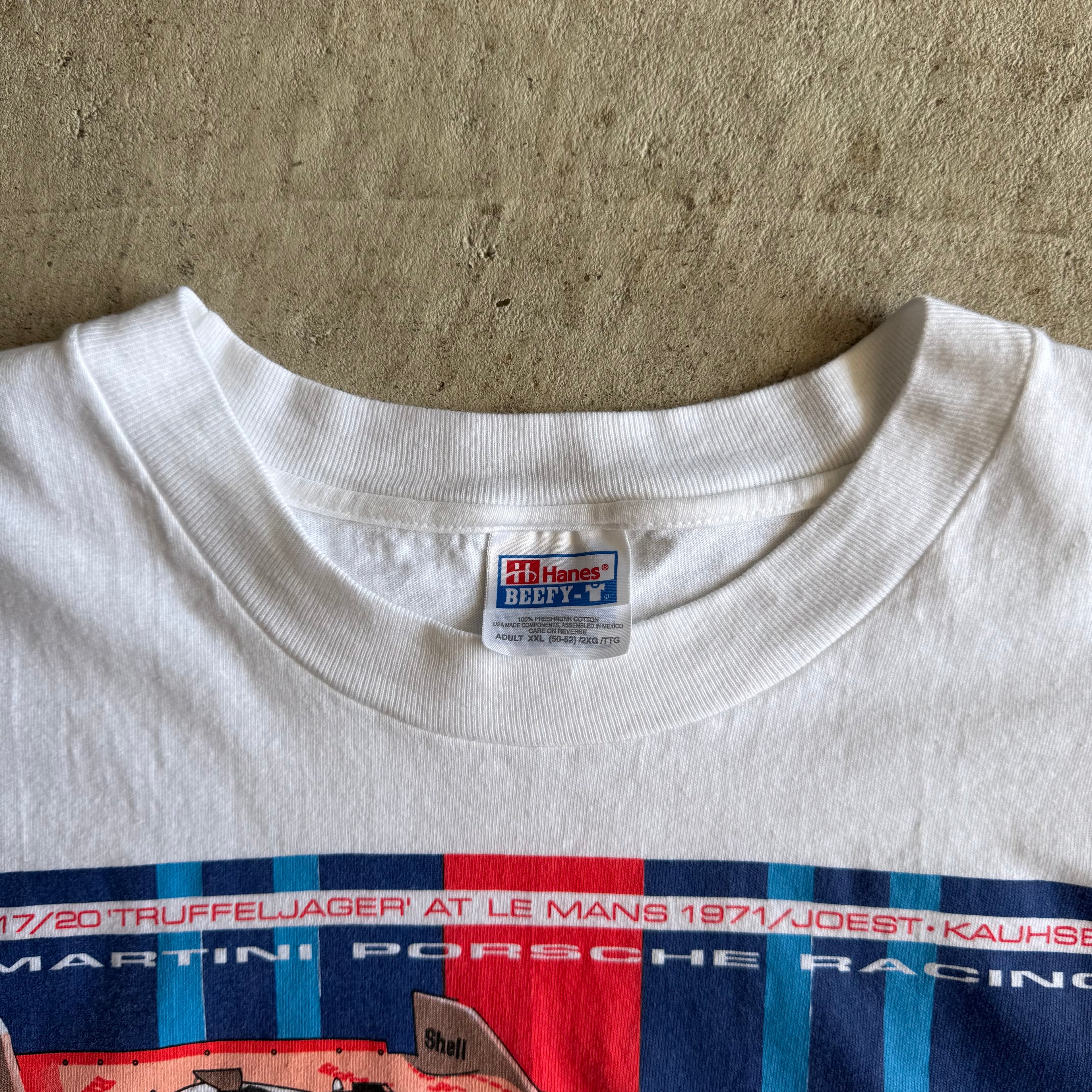 90s Porsche Martini 917/20 Pink Pig White T Shirt (XXL)