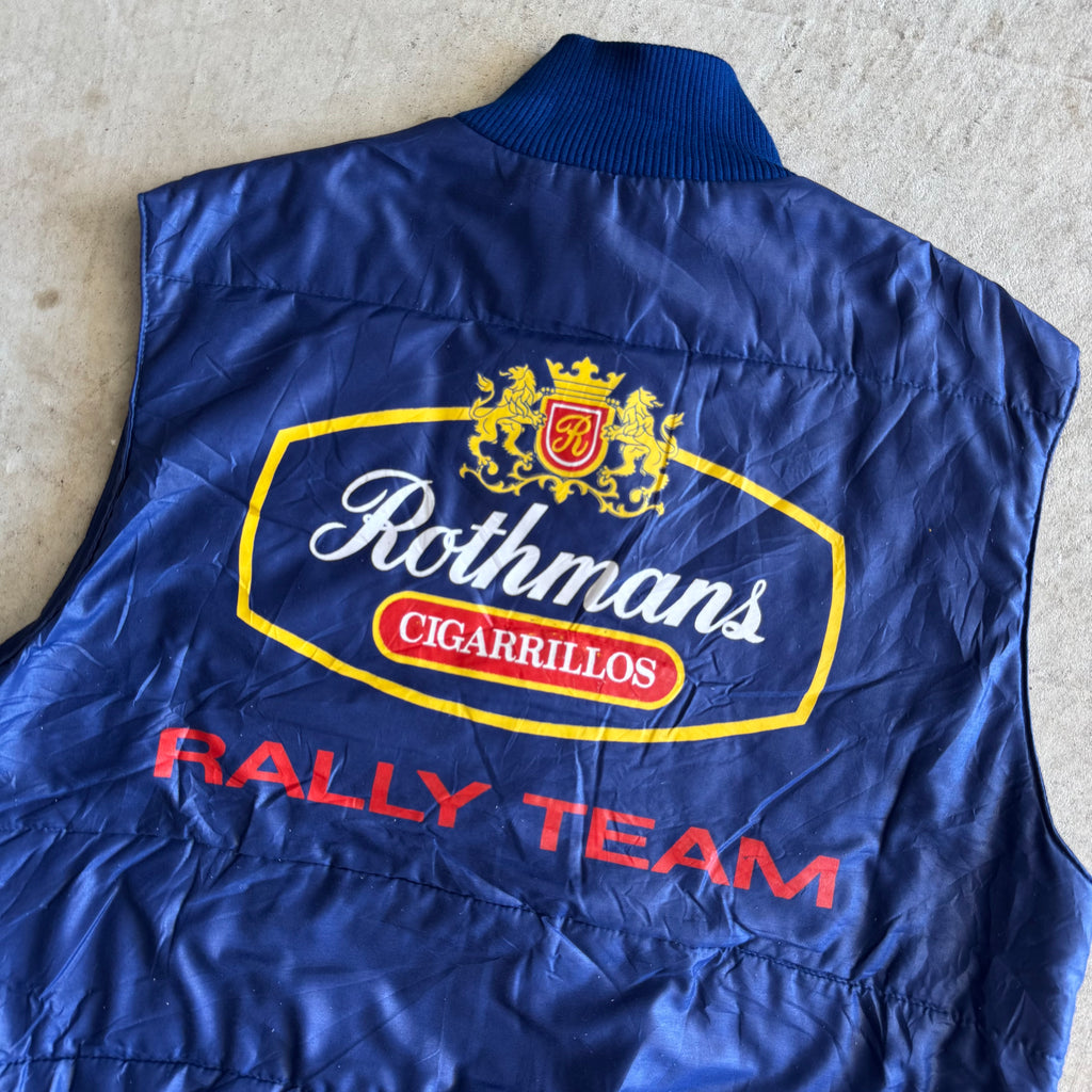 90s Rothmans Racing Rally Team Navy Vest Jacket (L)