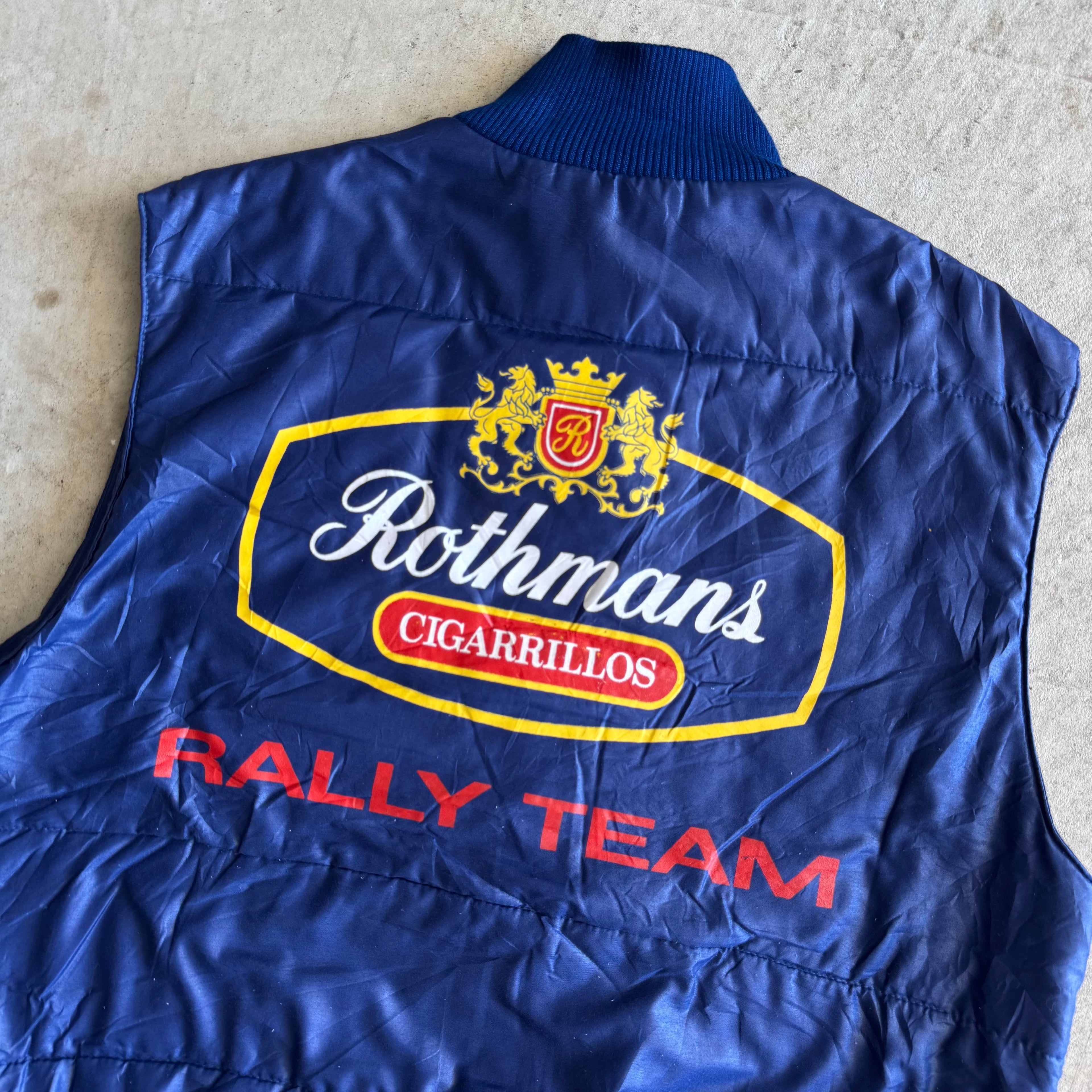 90s Rothmans Racing Rally Team Navy Vest Jacket (L)