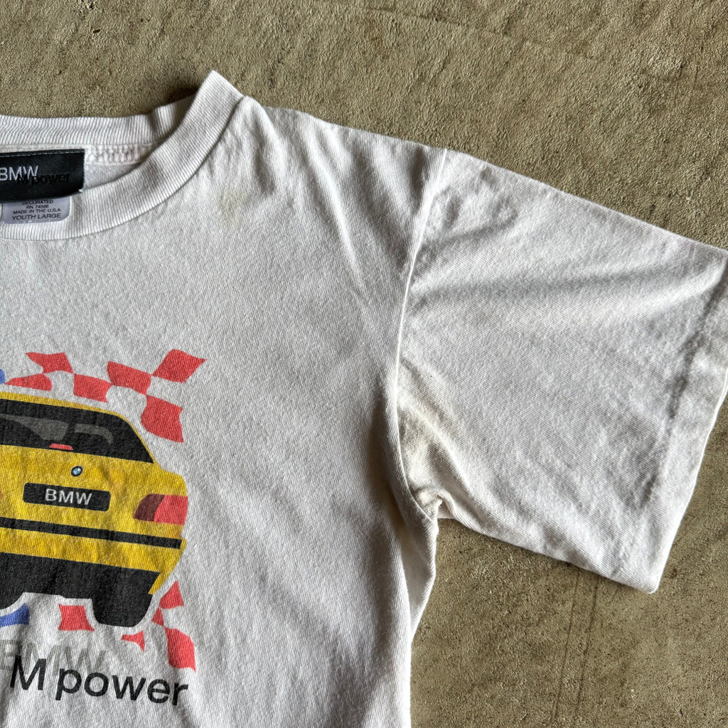 BMW Lifestyle E36 M3 White T Shirt (Youth L)