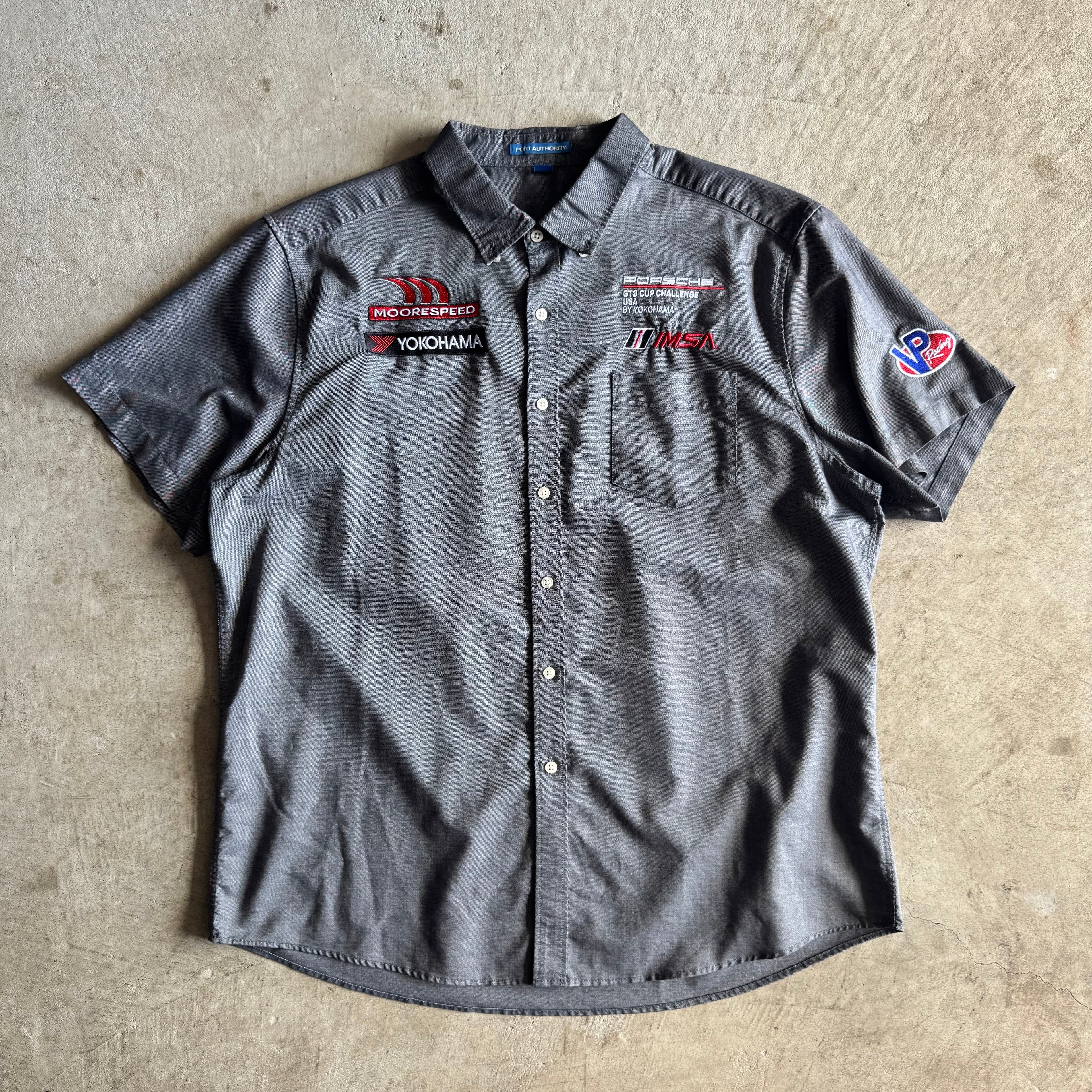 Porsche Yokohama GT3 Cup Racing Grey Button Up Shirt (XL)