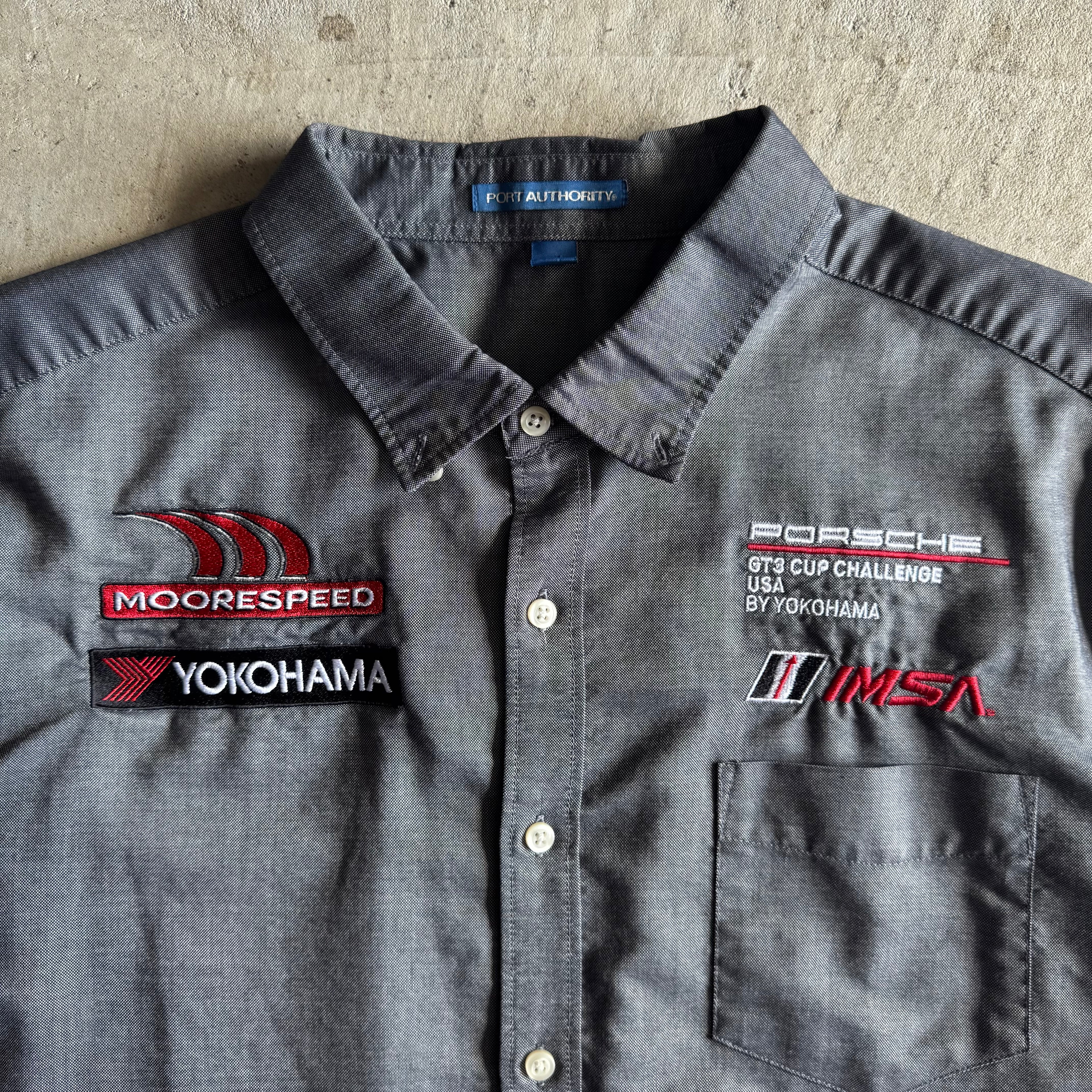 Porsche Yokohama GT3 Cup Racing Grey Button Up Shirt (XL)