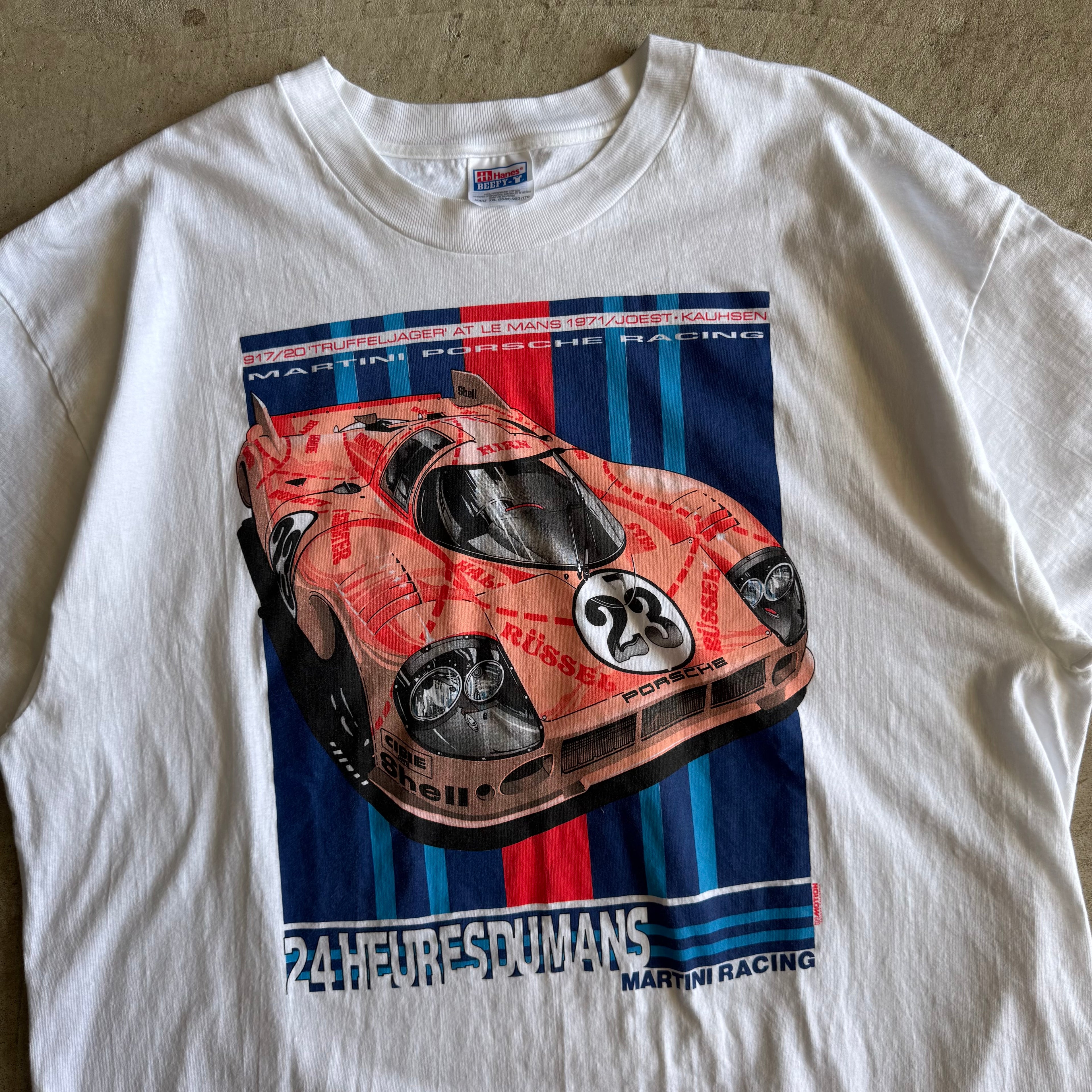 90s Porsche Martini 917/20 Pink Pig White T Shirt (XXL)