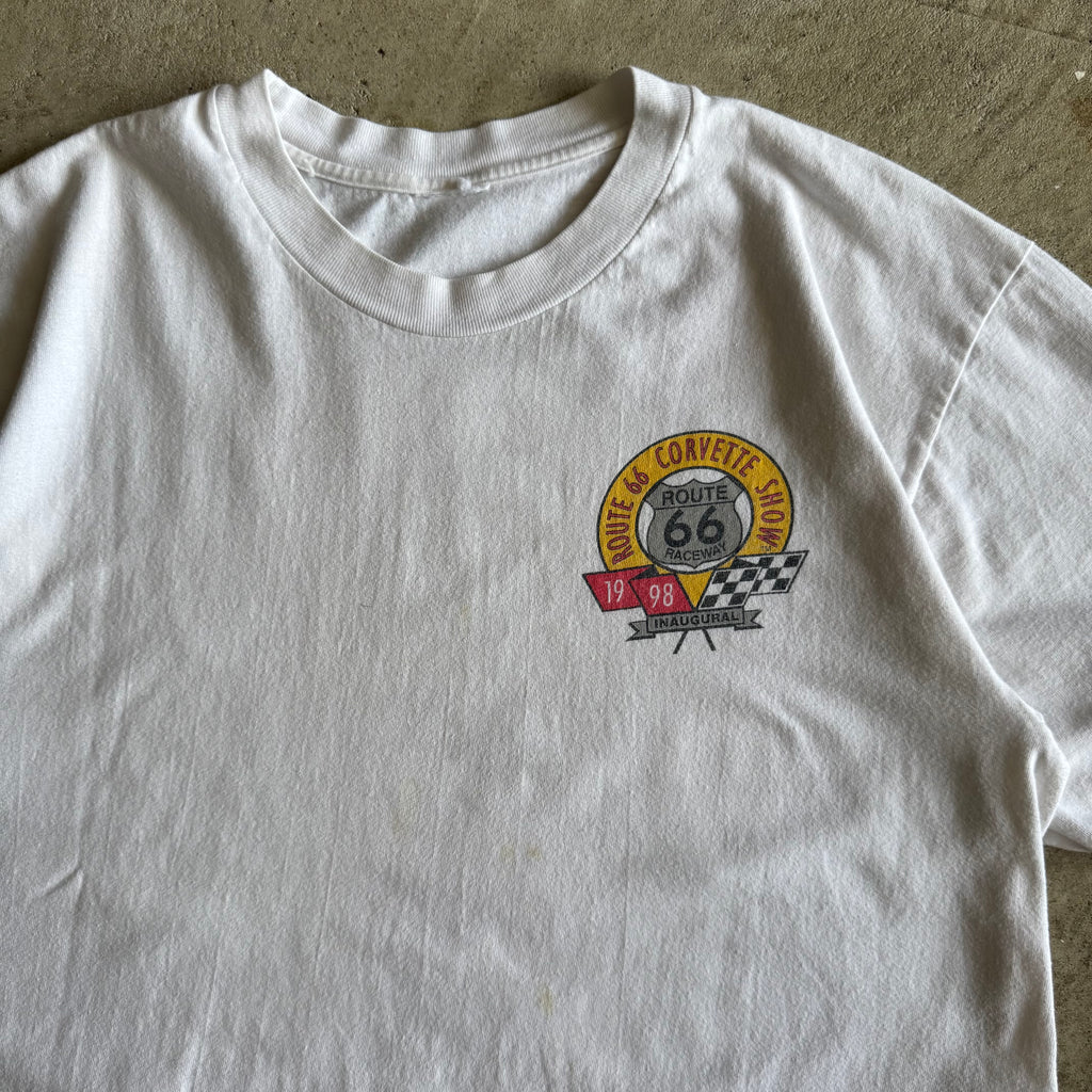 1998 Inaugural Route 66 Corvette Show White T Shirt (L)