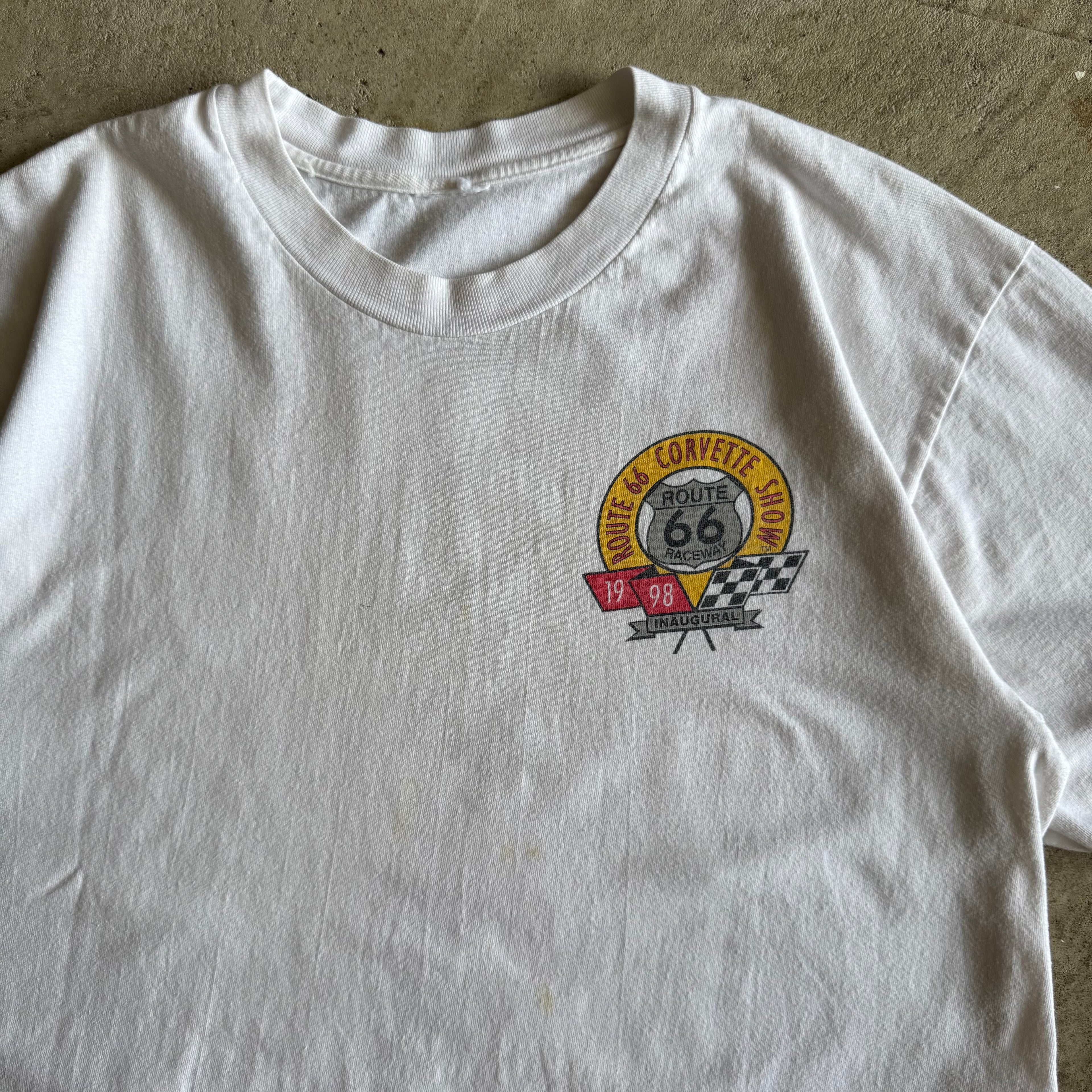 1998 Inaugural Route 66 Corvette Show White T Shirt (L)