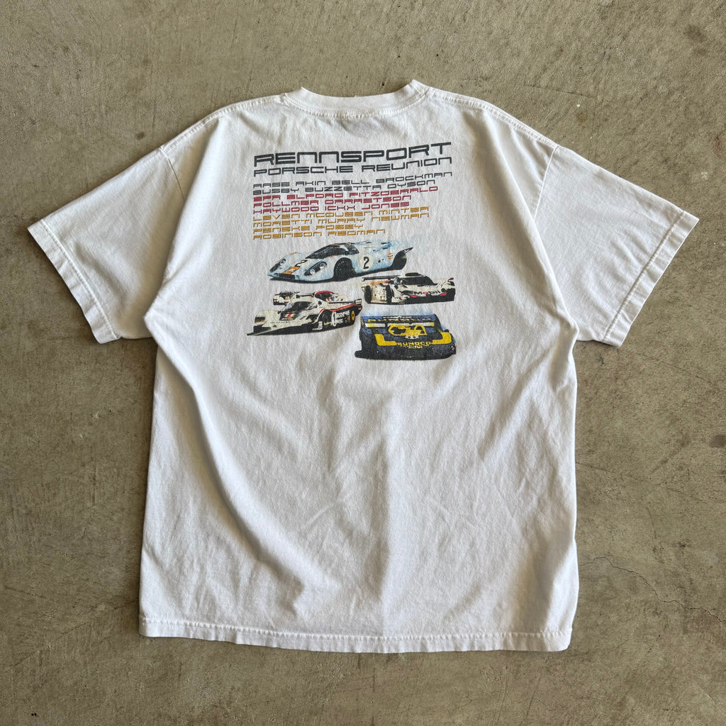 2003 Porsche Rennsport Reunion Le Mans Legends White T Shirt (XL)