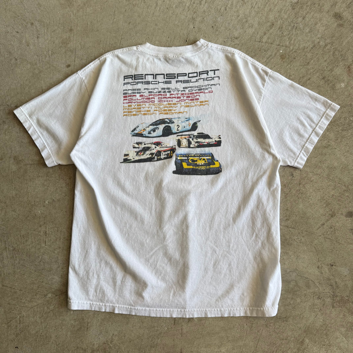 2003 Porsche Rennsport Reunion Le Mans Legends White T Shirt (XL)