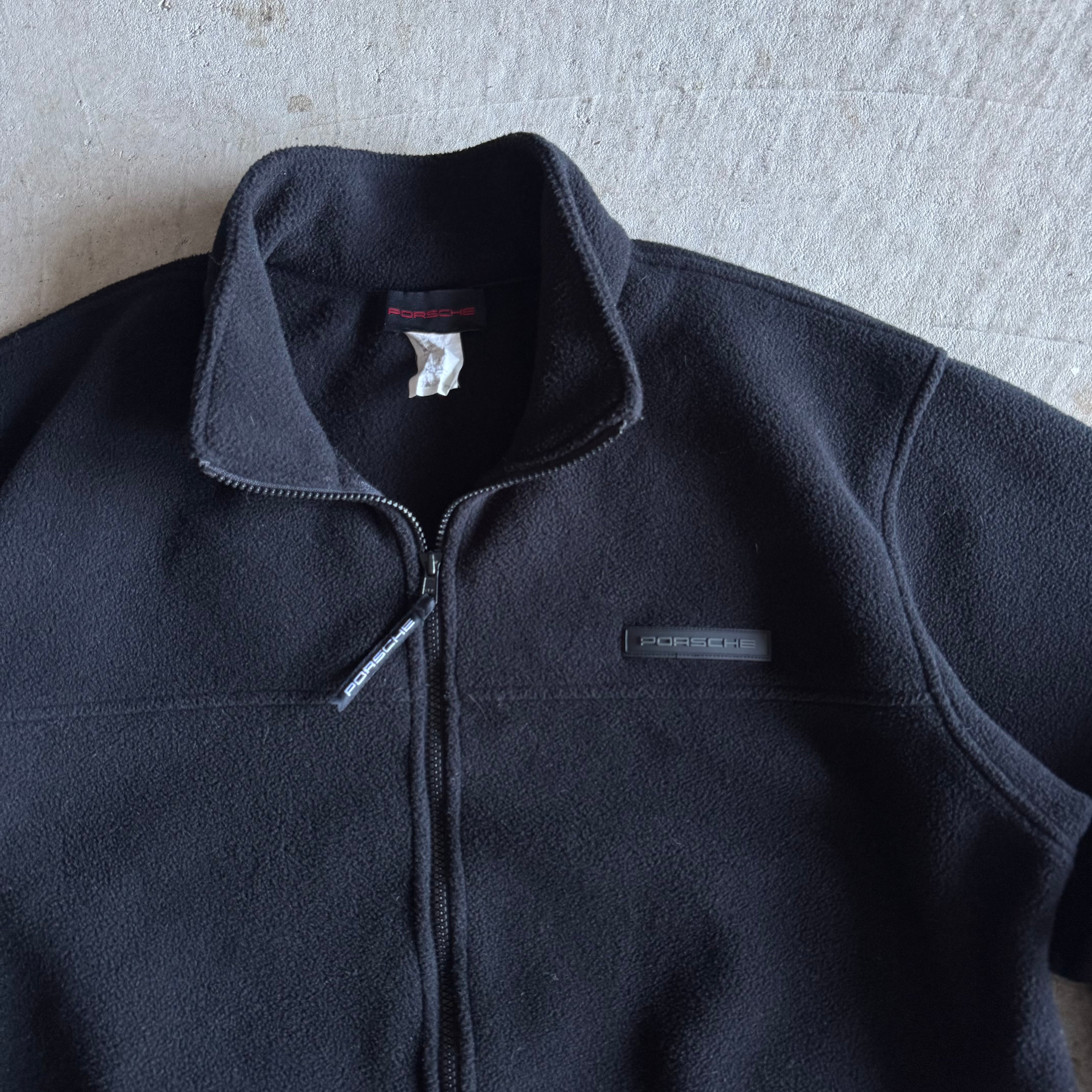 90s Porsche Selection Black Fleece Jacket (L)