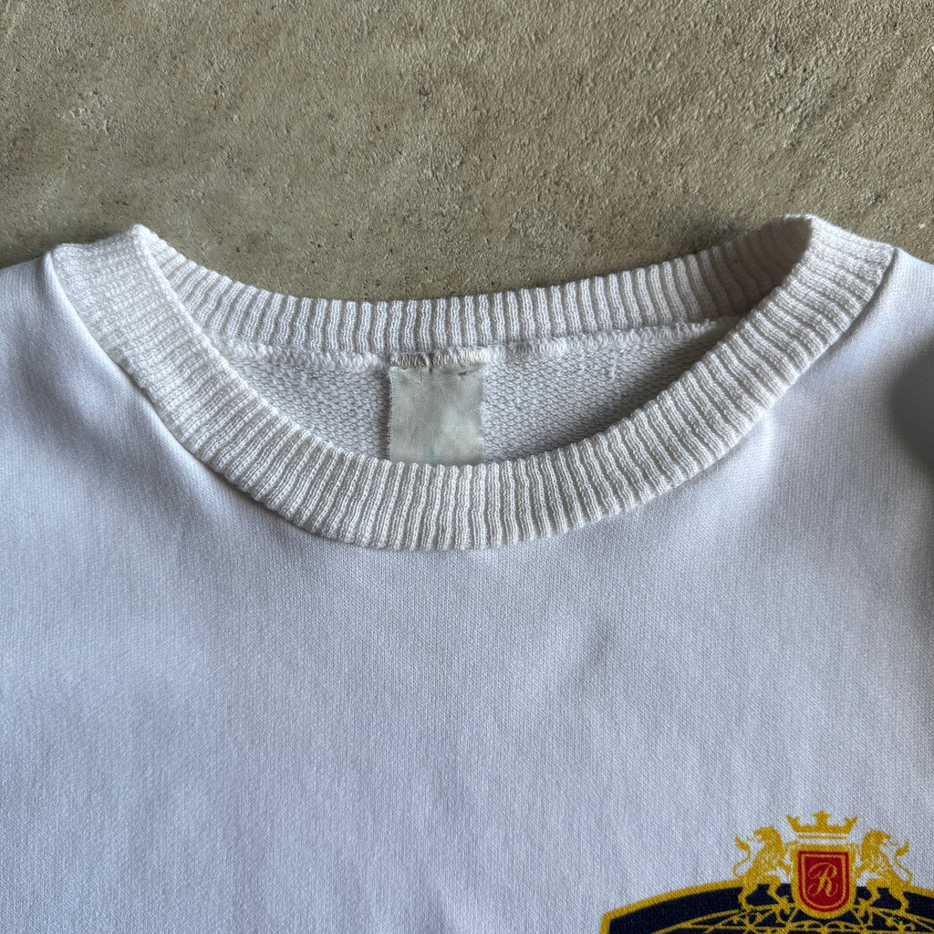 80s Porsche Rothmans Racing Striped 2-Tone Crewneck Sweater (M)