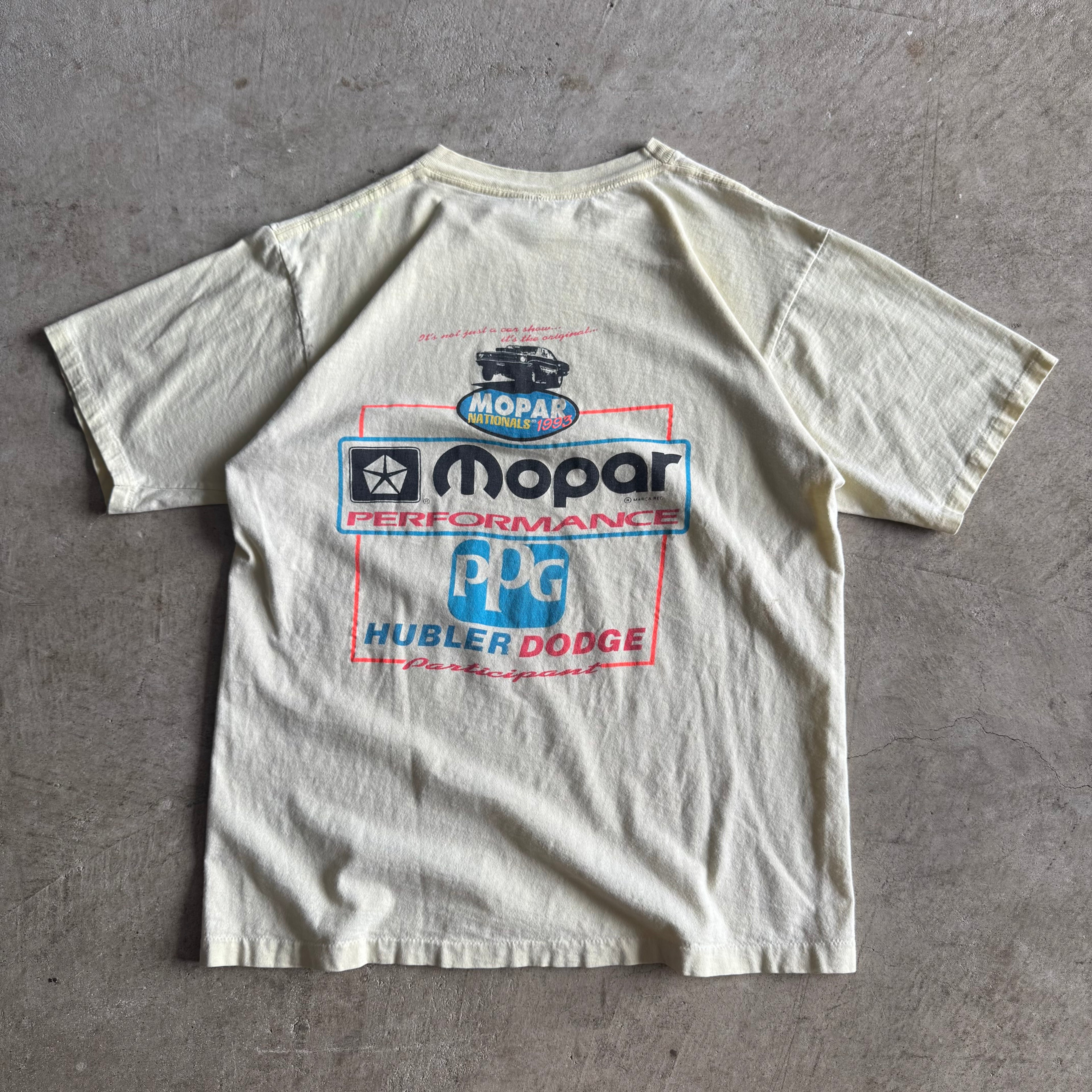 1993 Mopar Nationals Indianapolis Raceway Yellow T Shirt (L)