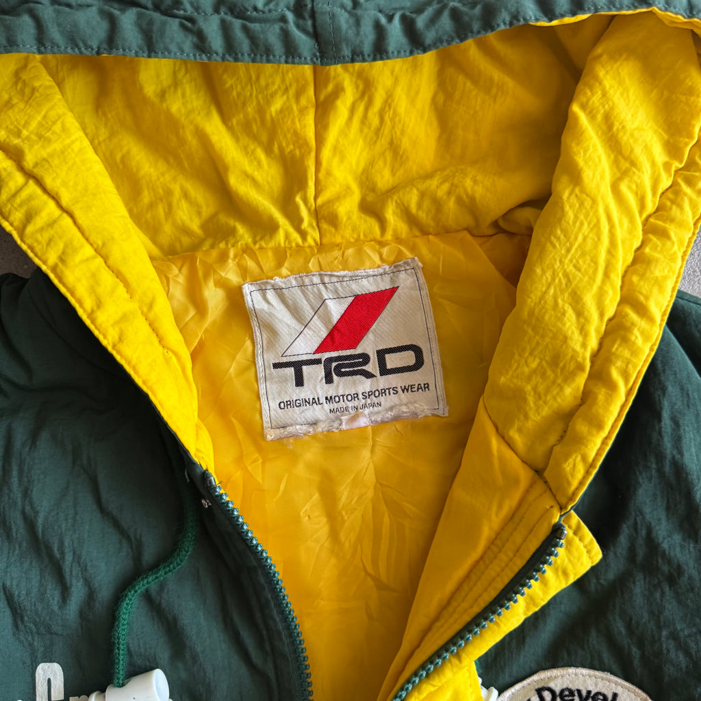90s Toyota TRD Racing Green Hooded Jacket (L)