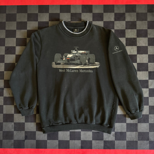 Vintage 2001 West McLaren Mercedes F1 Mika Hakkinen Sweater Size Large