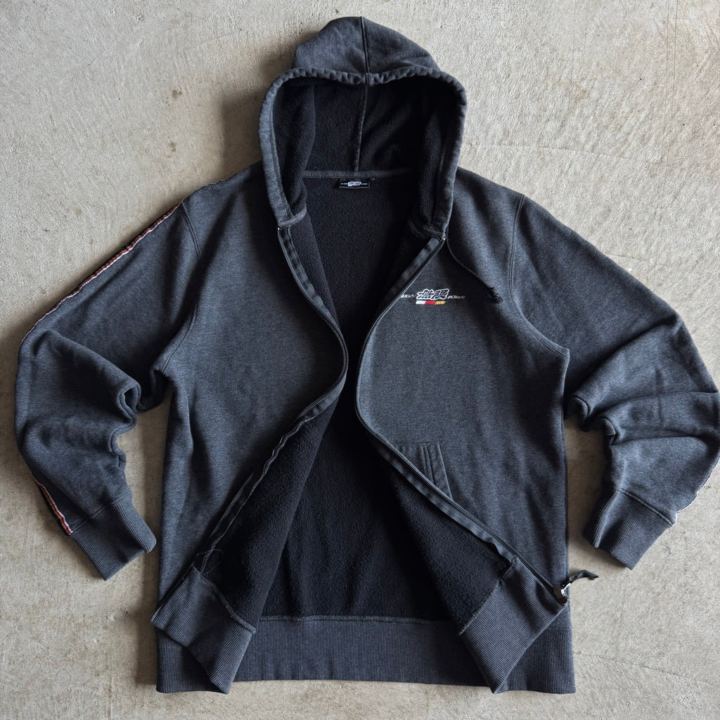 90s Mugen Power Honda Racing Grey Hooded Jacket (L)