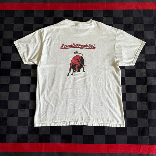 Lamborghini Automobil Ferruccio Italy White T Shirt XL