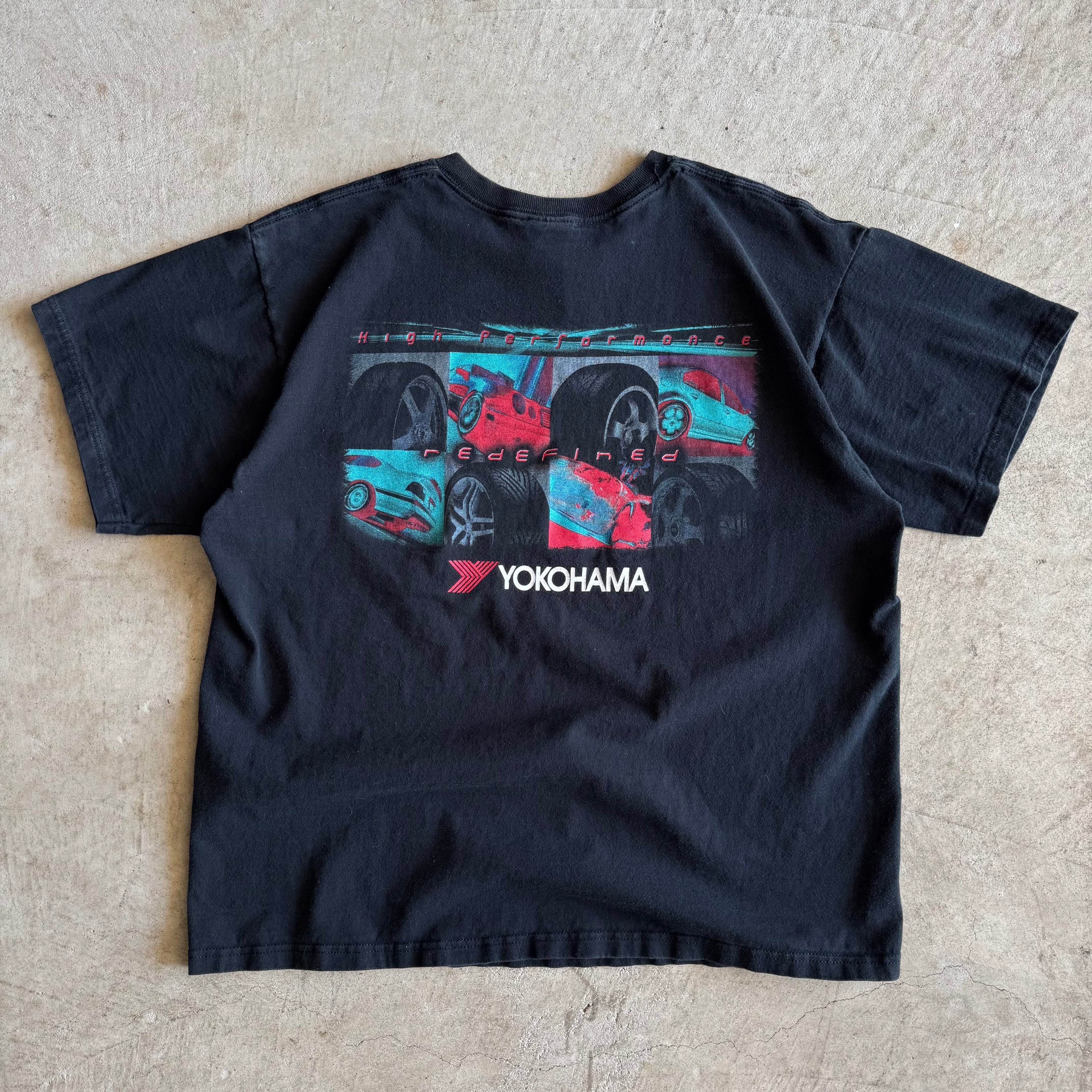 90s Yokohama Motorsports High Performance Black T Shirt (L)